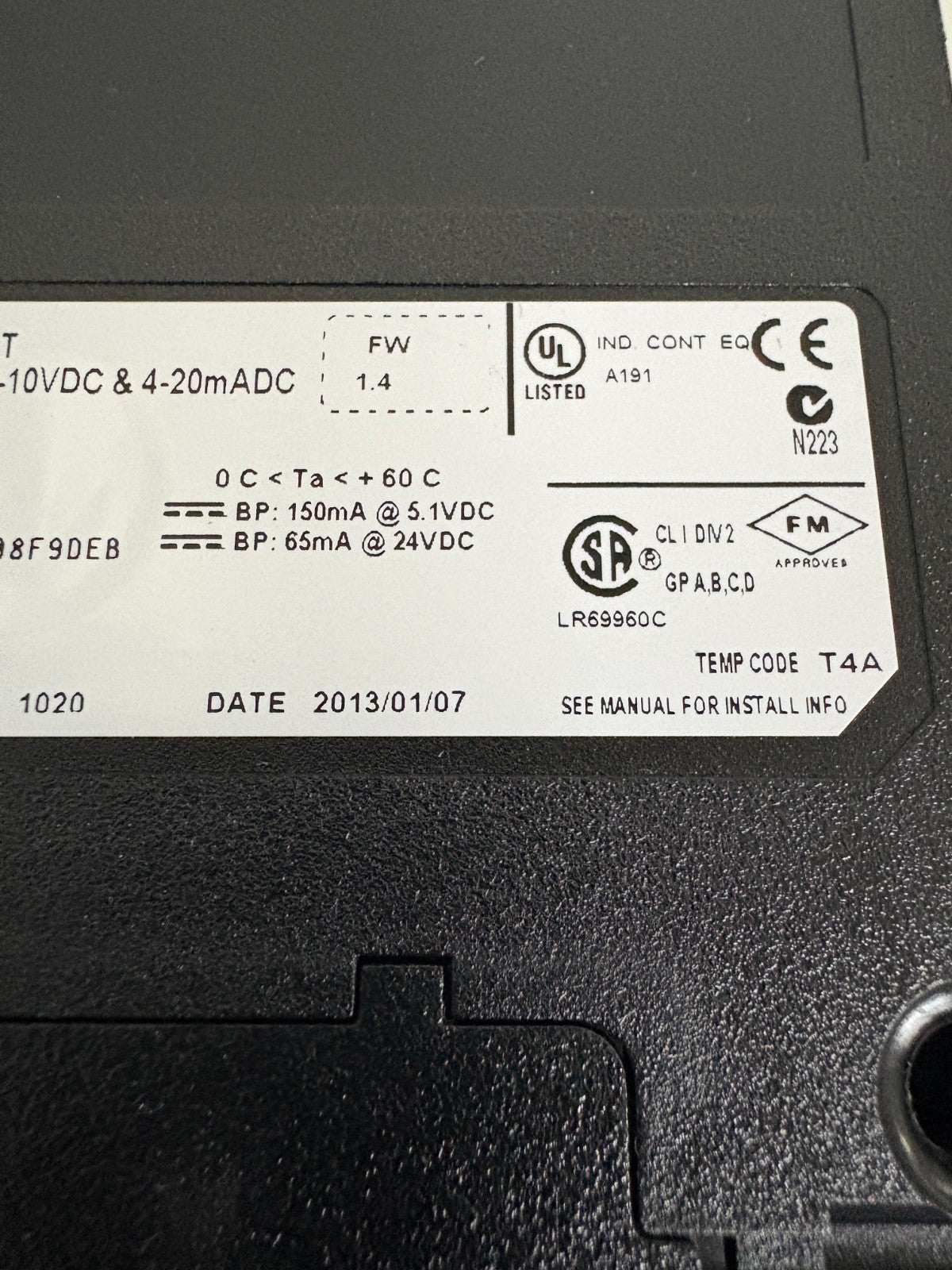HONEYWELL ANALOG INPUT TC-IAH161 A