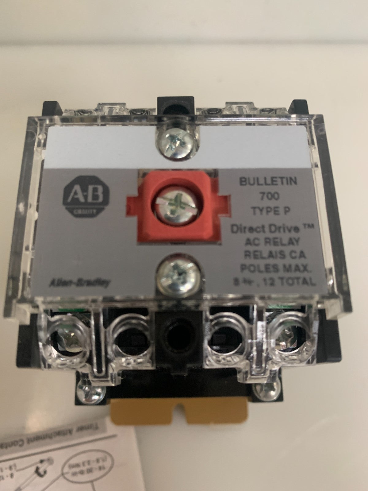 ALLEN BRADLEY CONTROL RELAY TYPE D 700-P200A1 SER E1