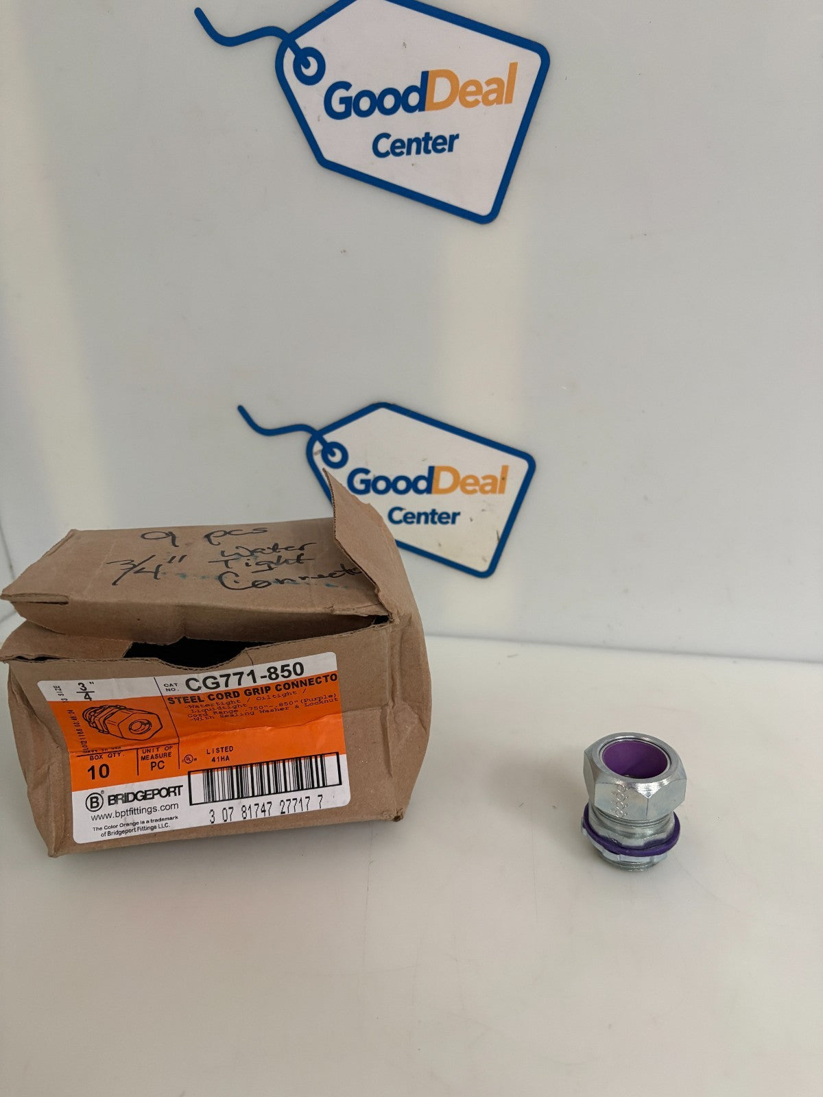 BRIDGEPORT 3/4" STEEL CORD GRIP CONNECTOR CG771-850 9 IN BOX0