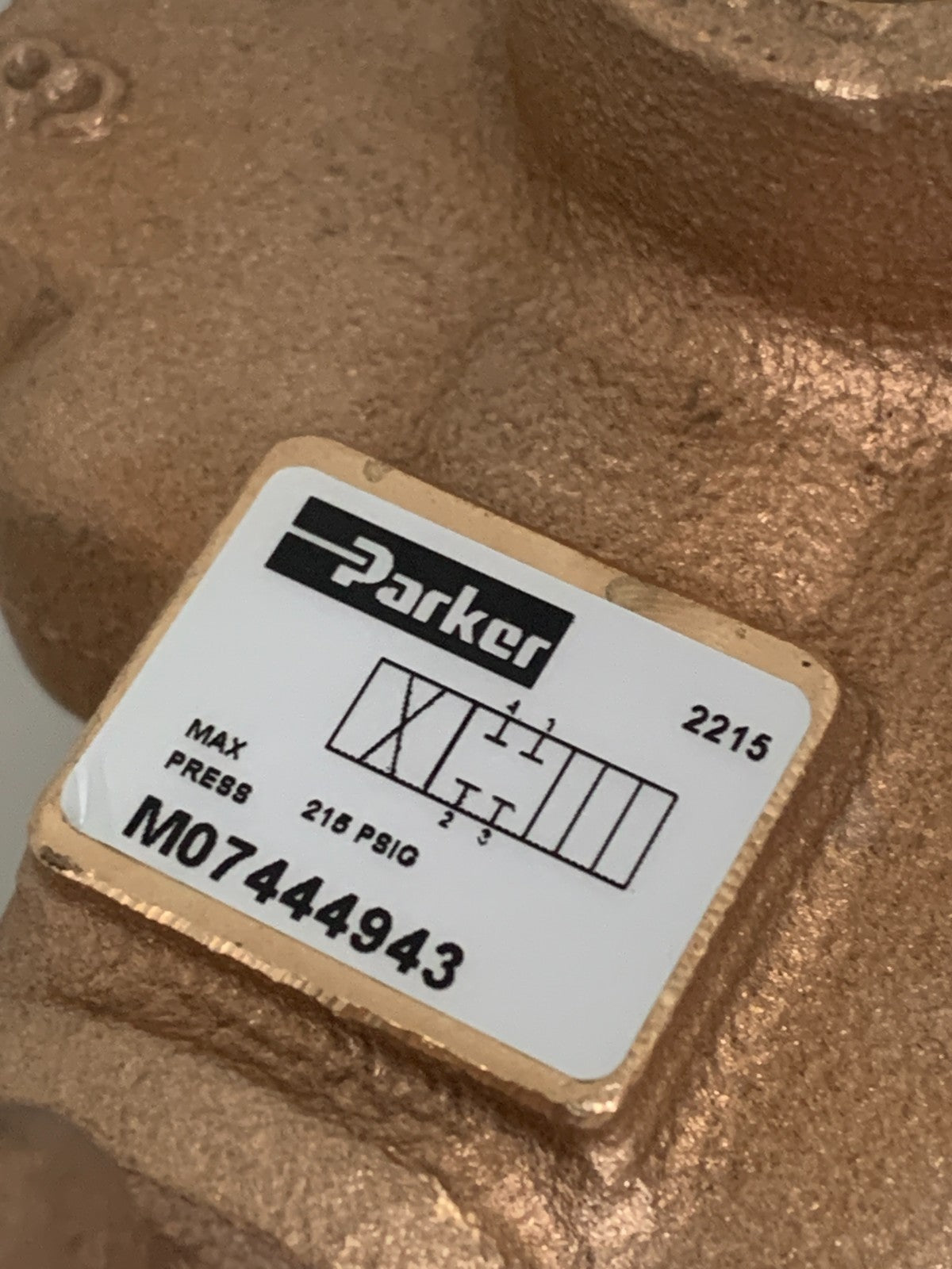 PARKER PNEUMATIC MANUAL VALVE M07444943