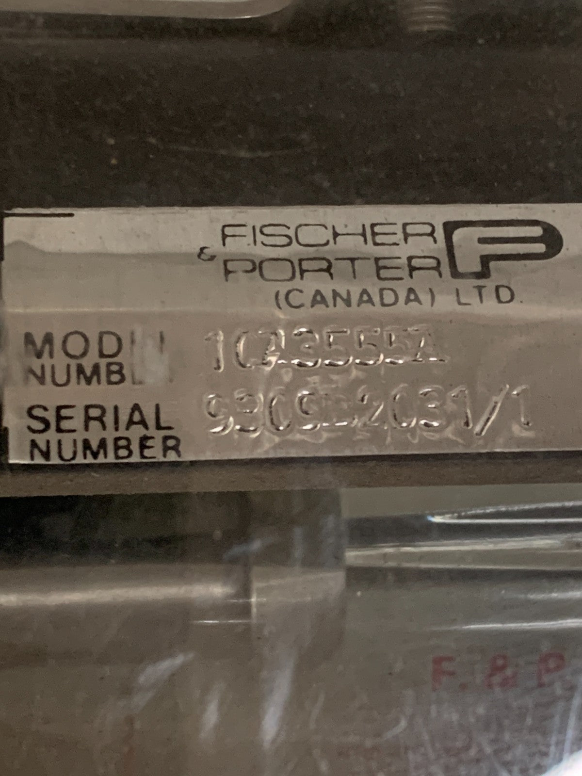 FISCHER & PORTER FLOW METER 10 A 3555A