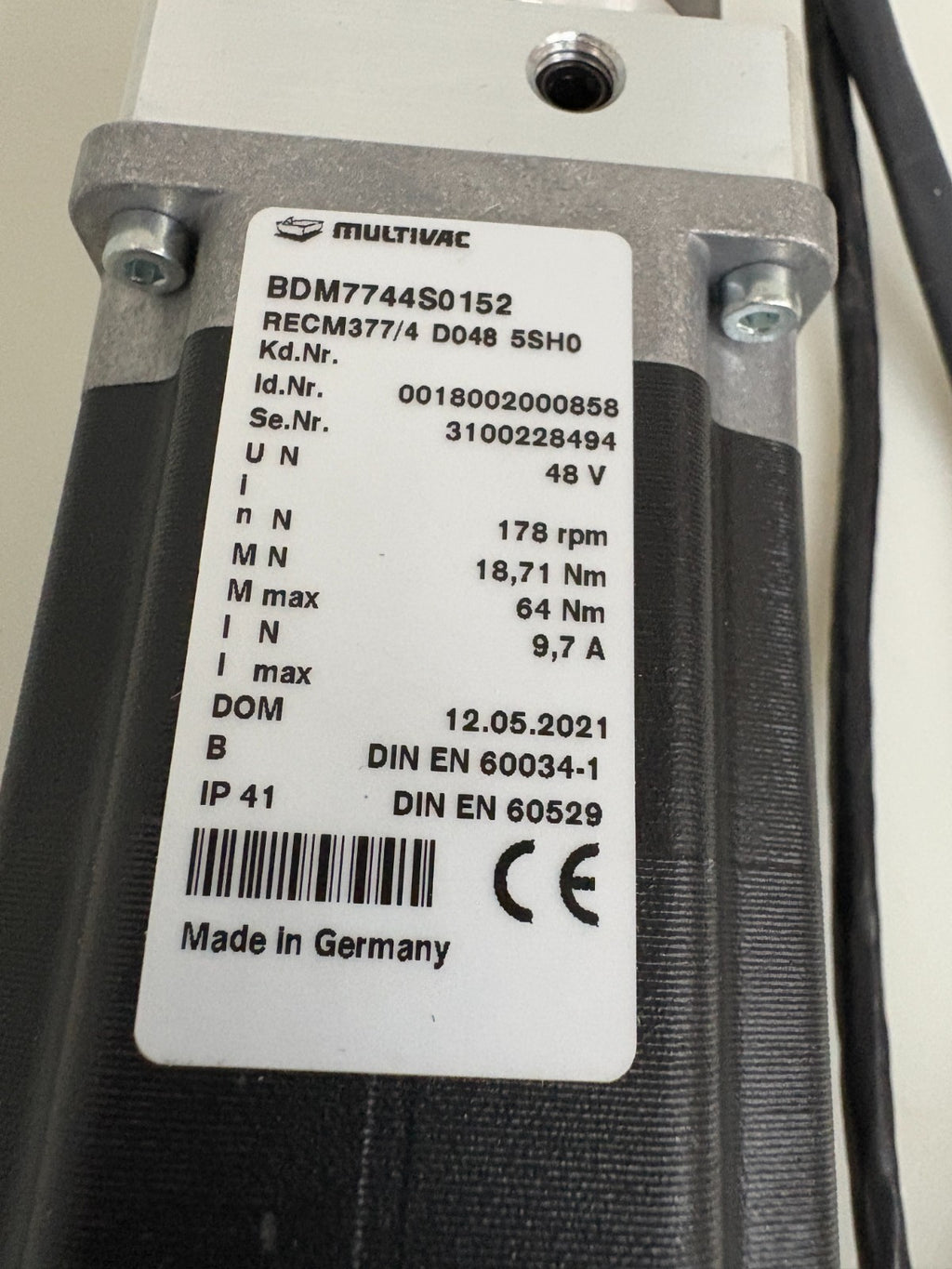 SCHNEIDER LEXIUM MULTIVAC BDM SERVOMOTOR 48V  BDM7744S0152
