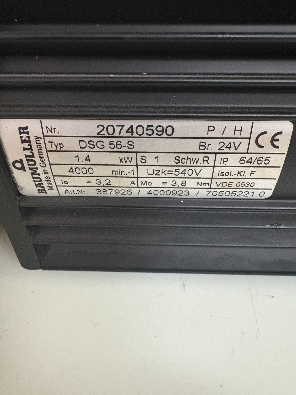 BAUMULLER SERVO MOTOR DSG 56-S4