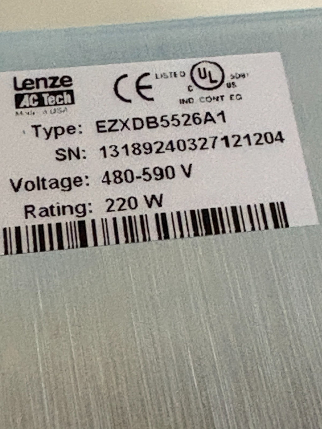 LENZE DYNAMIC BRAKING MODULE W/RESISTORS EZXDB5526A12