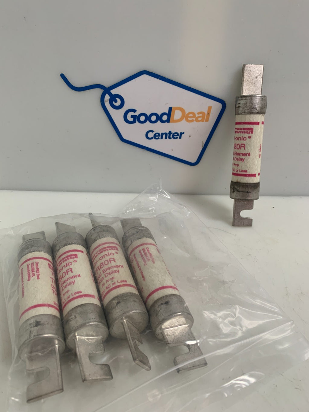 Lot of 5 Ferraz Shawmut Tri-Onic TR80R 80 amp fuses