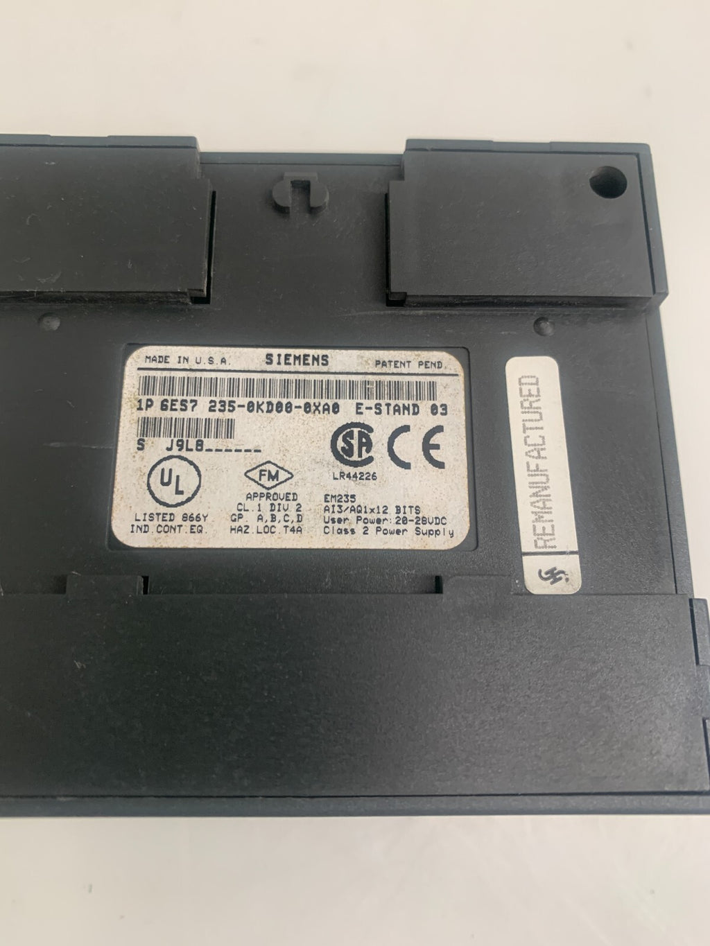 SIEMENS 6ES7 235-0KD00-0XA0 E-STAND:03 ANALOG MODULE
