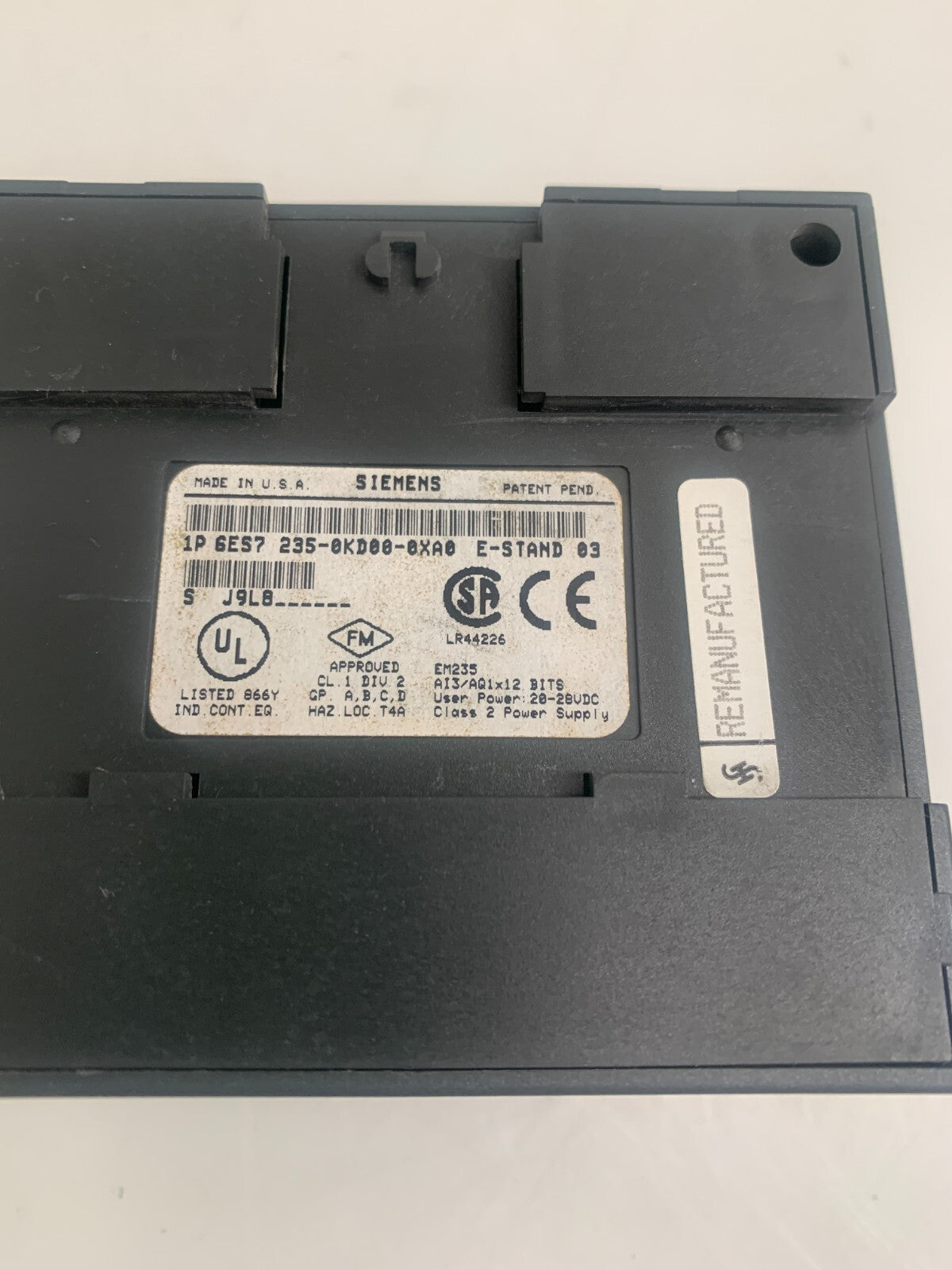 SIEMENS 6ES7 235-0KD00-0XA0 E-STAND:03 ANALOG MODULE