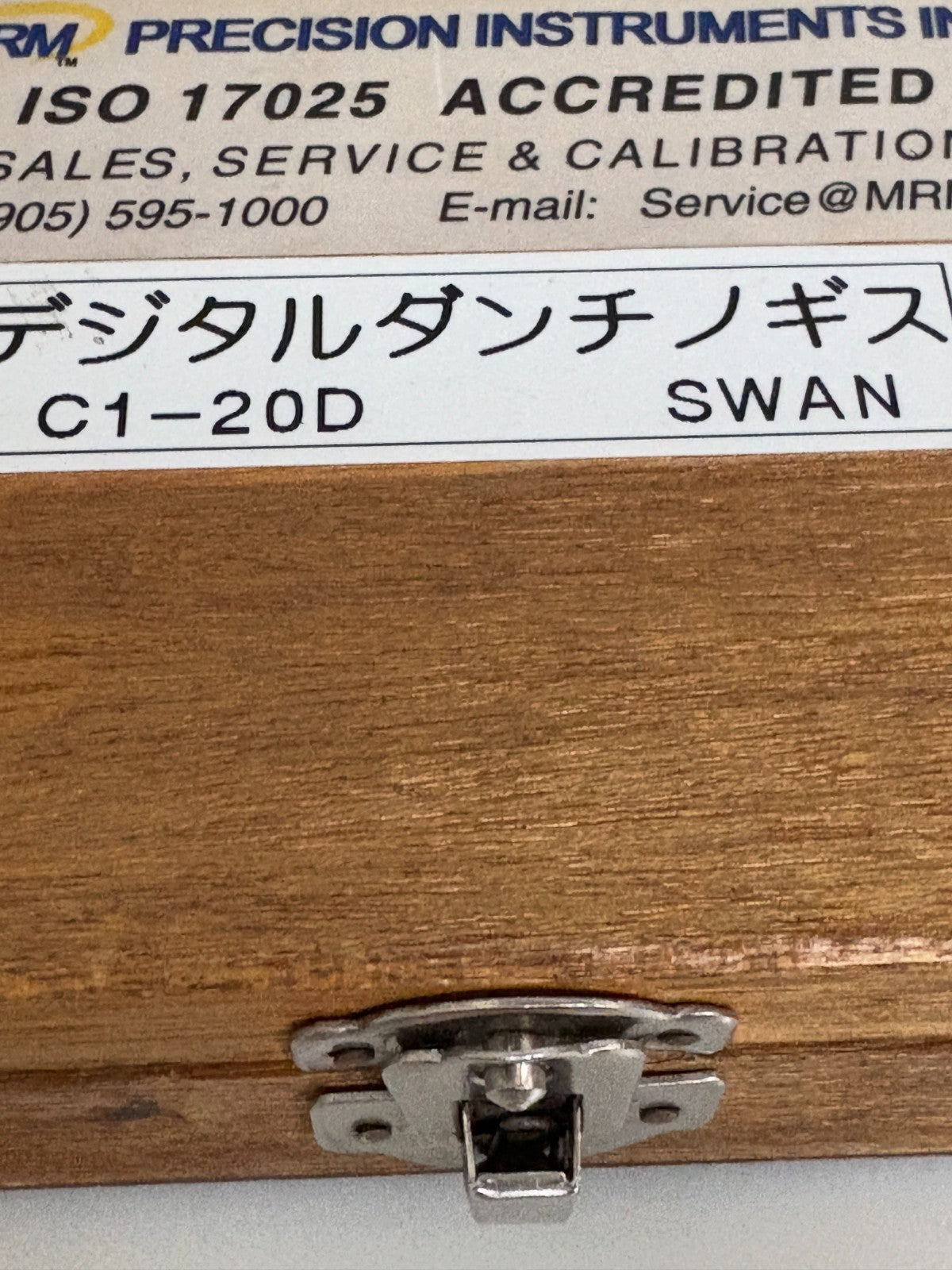 MITUTOYO CORP 500-150-20 DIGITAL MODEL CD-10CK W/SWAN C1-200 IN WOOD CASE