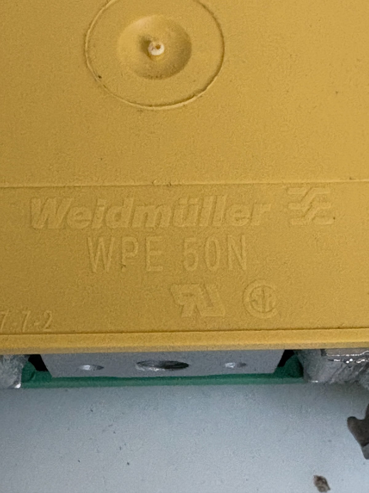 LOT OF 3 WEIDMULLER WPE 50N PROTECTIVE EARTH TERMINAL