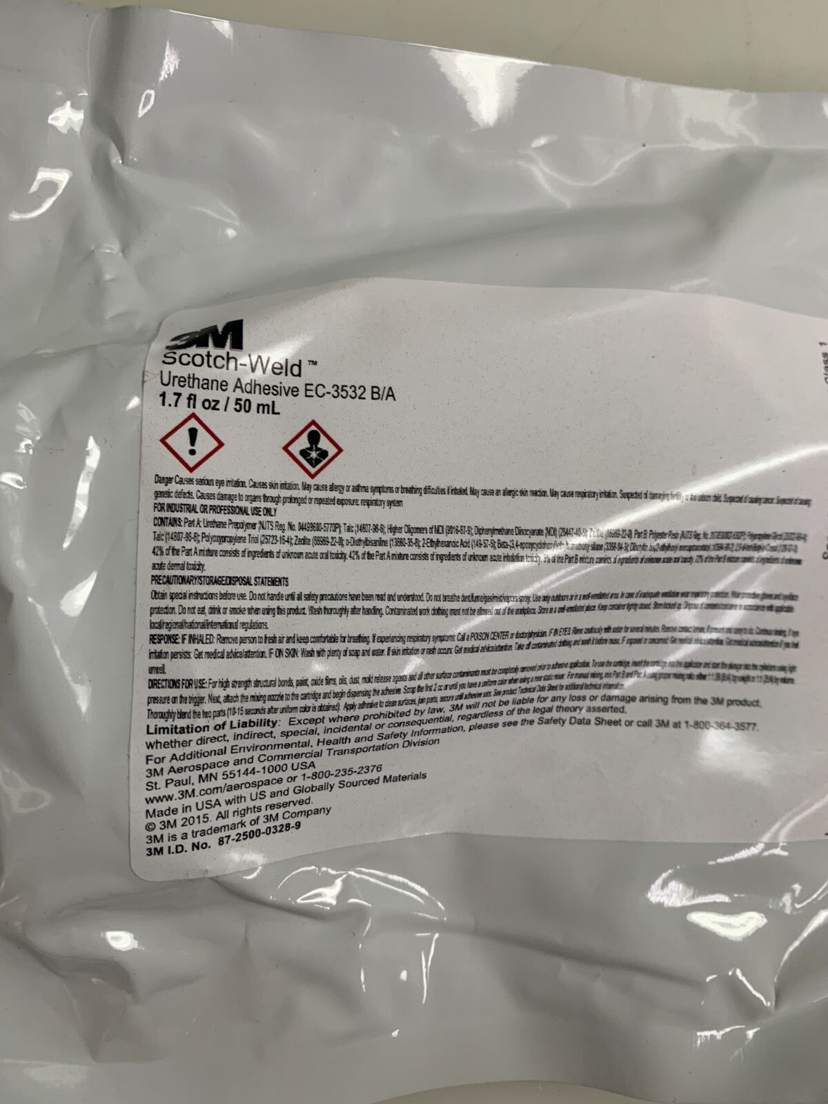 3M URETHANE ADHESIVE EC-3532 B/A 87-2500-0328-9 SCOTCH-WELD 50ML1