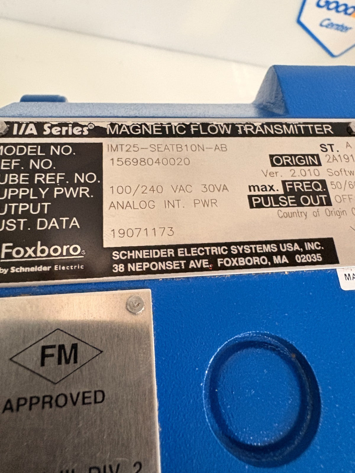 FOXBORO I/A SERIES IMT25-SEATB10N-AB MAGNETIC FLOW TRANSMITTER