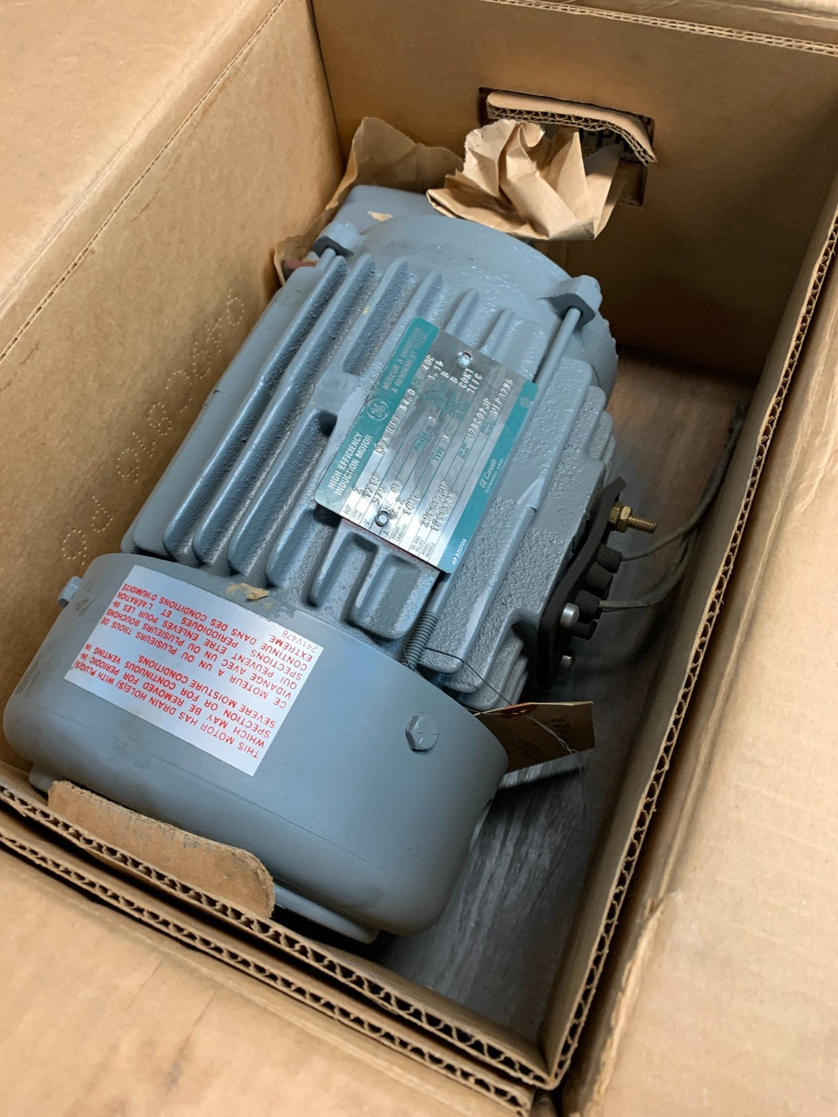 GENERAL ELECTRIC HIGH EFFICENCY INDUCTION MOTOR 2HP 1F9095M