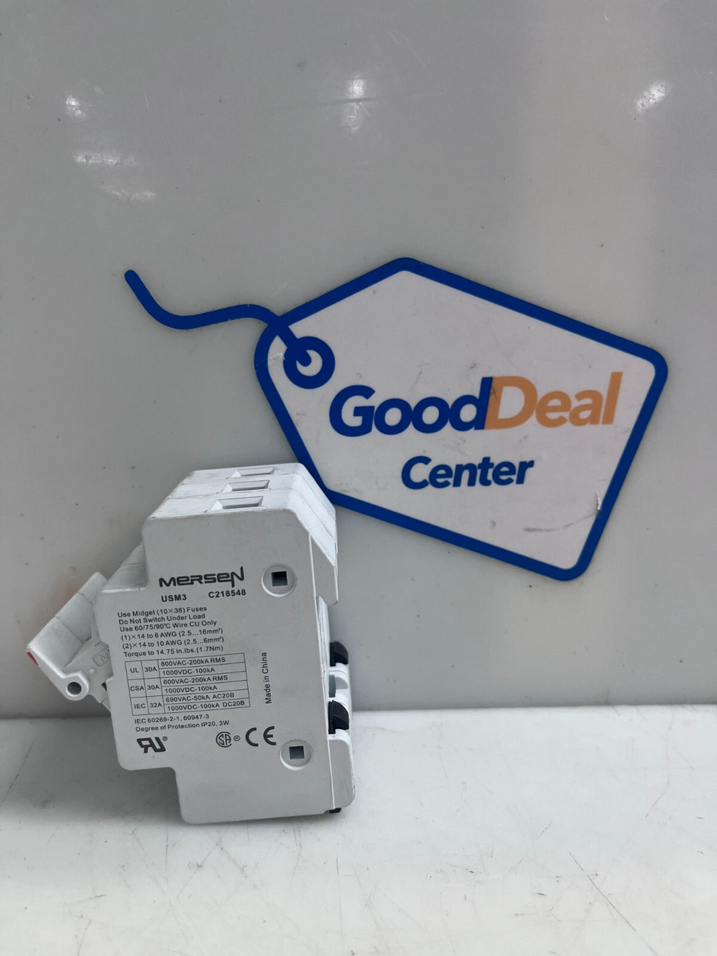 FERRAZ SHAWMUT USM3 UltraSafe Fuse Holder C218548 w/ATDR-15 Fuses (Lot of 2)1