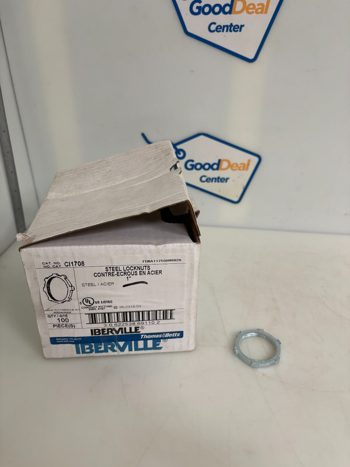 ABB THOMAS & BETTS STEEL 1" LOCKNUTS 100 IN BOX0