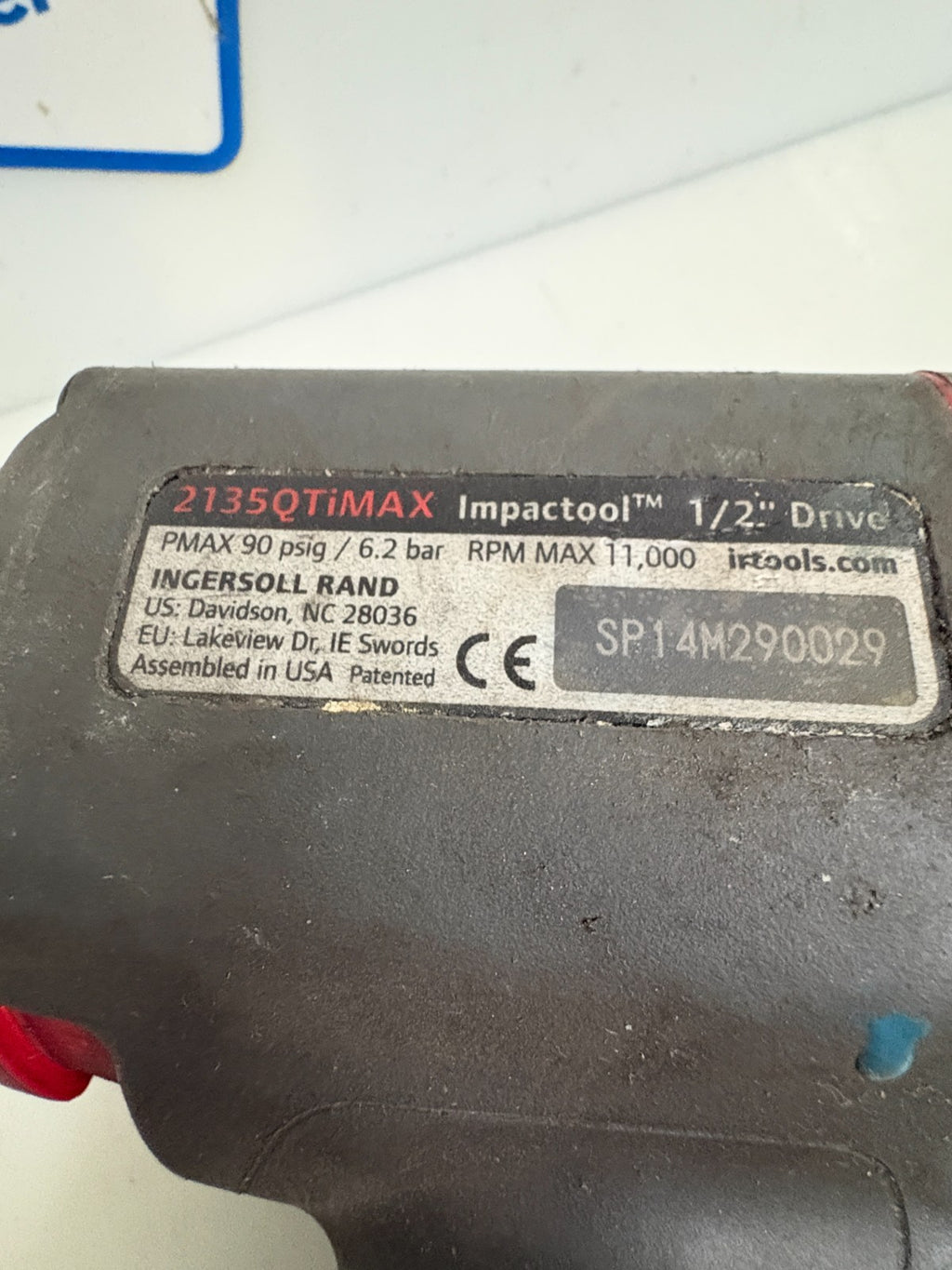 INGERSOLL RAND 1/2" IMPACT PNEUMATIC DRIVER IMPACTOOL 2135 QTIMAX