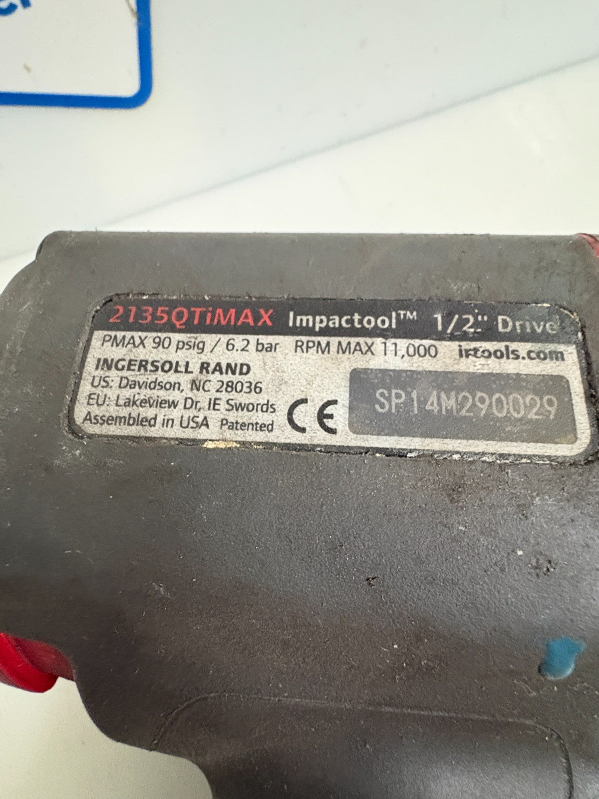 INGERSOLL RAND 1/2" IMPACT PNEUMATIC DRIVER IMPACTOOL 2135 QTIMAX