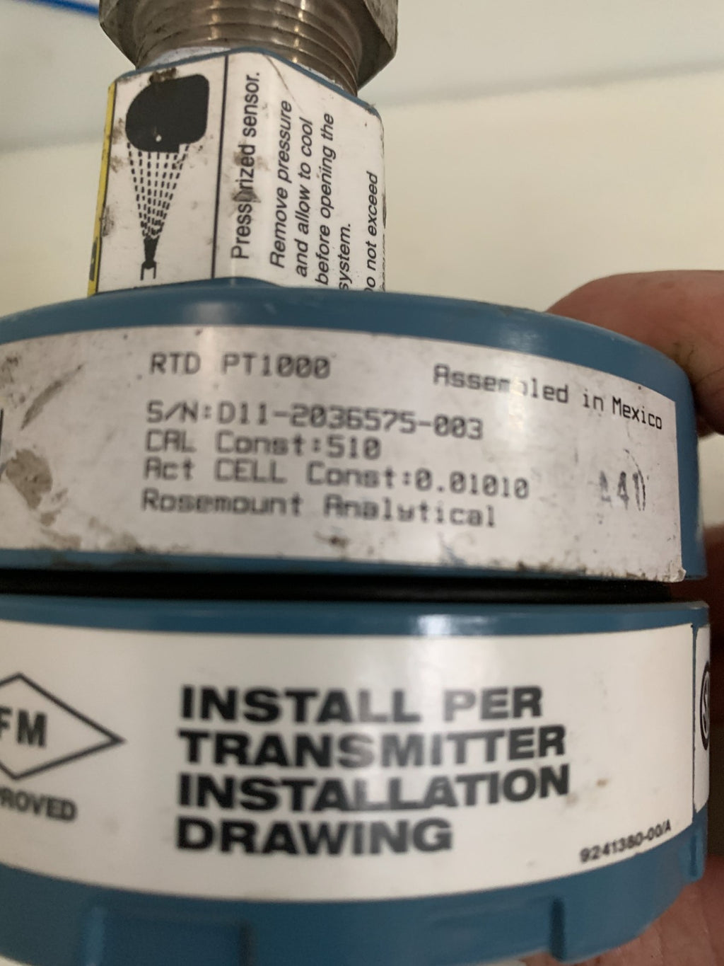 ROSEMOUNT HIGH TEMPERATURE PROBE 250PSI 400-11-60
