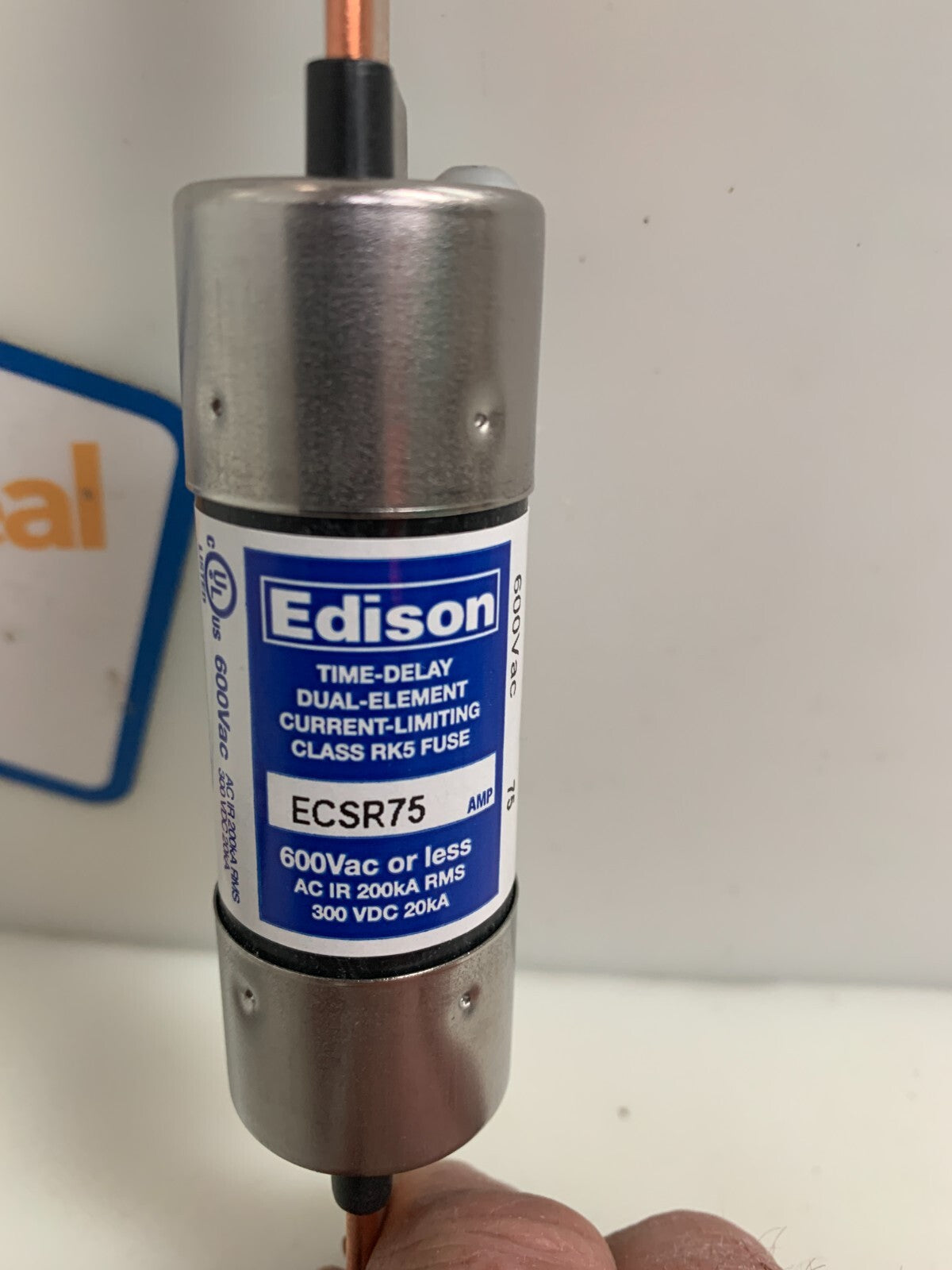 LOT OF 2 EDISON 75 AMP TIME DELAY FUSE ECSR75