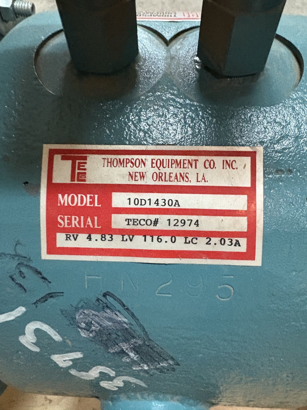 FISHER & PORTER TEFLON MAGNETIC FLOWMETER FLOW TUBE MODEL 10D1430 A1