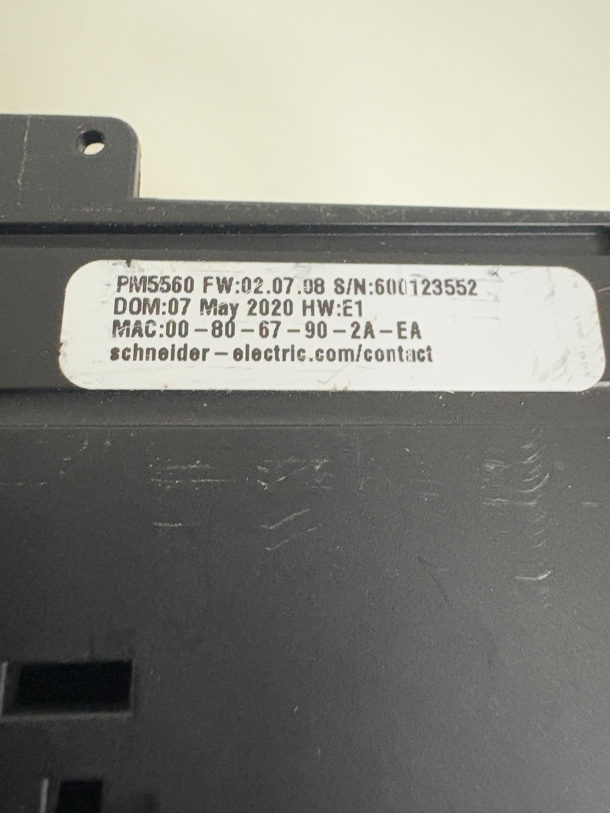 SCHNEIDER ELECTRIC POWER LOGIC PM5500 POWER METER