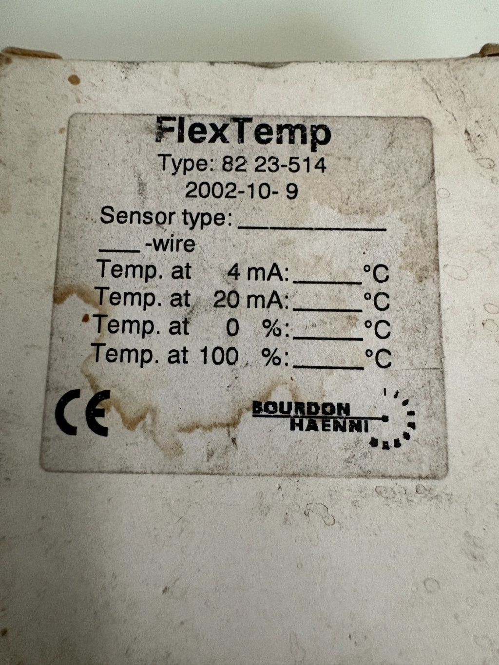 BOURDON HAENNI FLEX TEMP 82 23-514