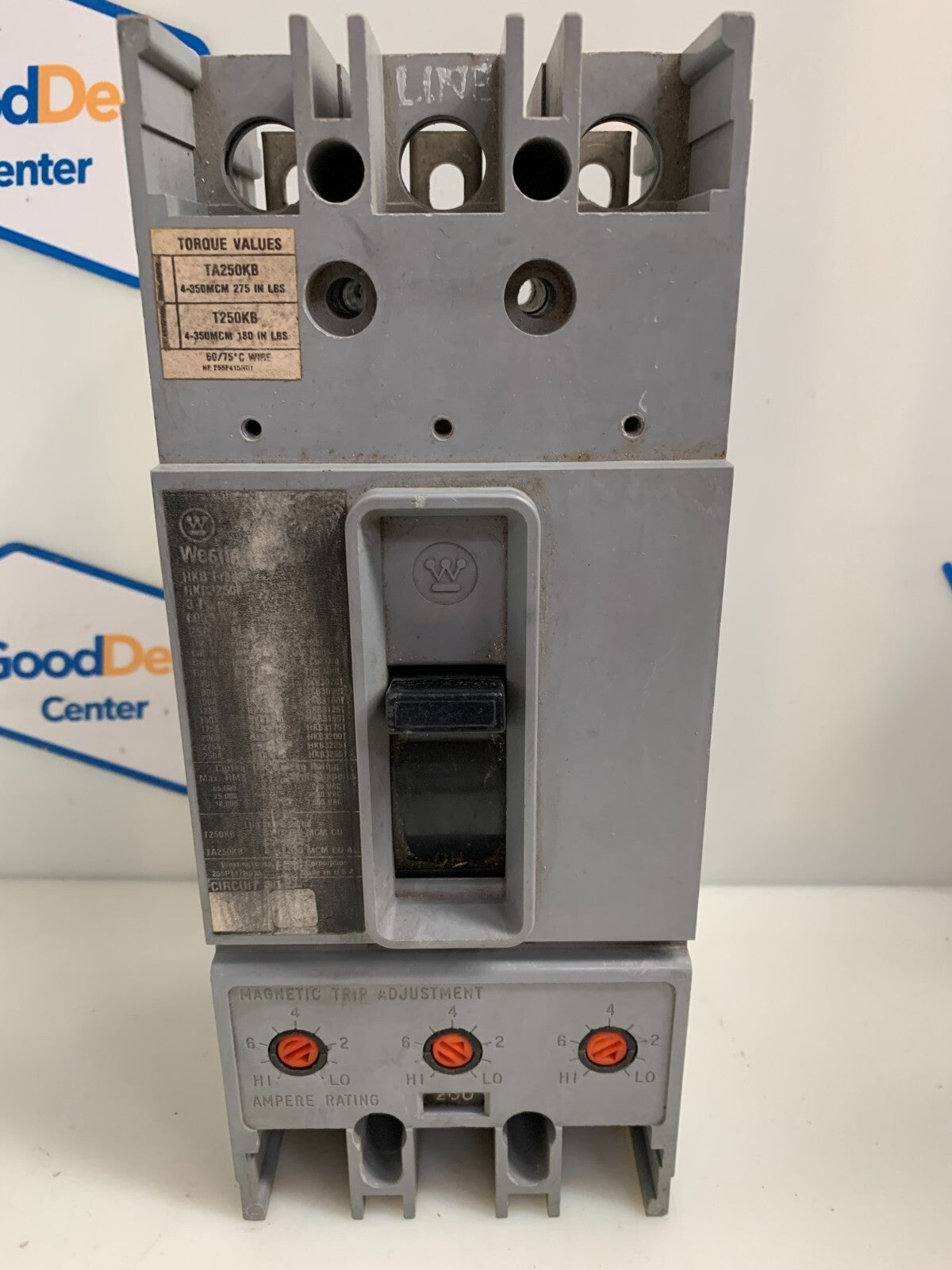 CUTTLER HAMMER WESTINGHOUSE ADJUSTABLE MAGNETIC RANGE HKB2250F CIRCUIT BREAKER1