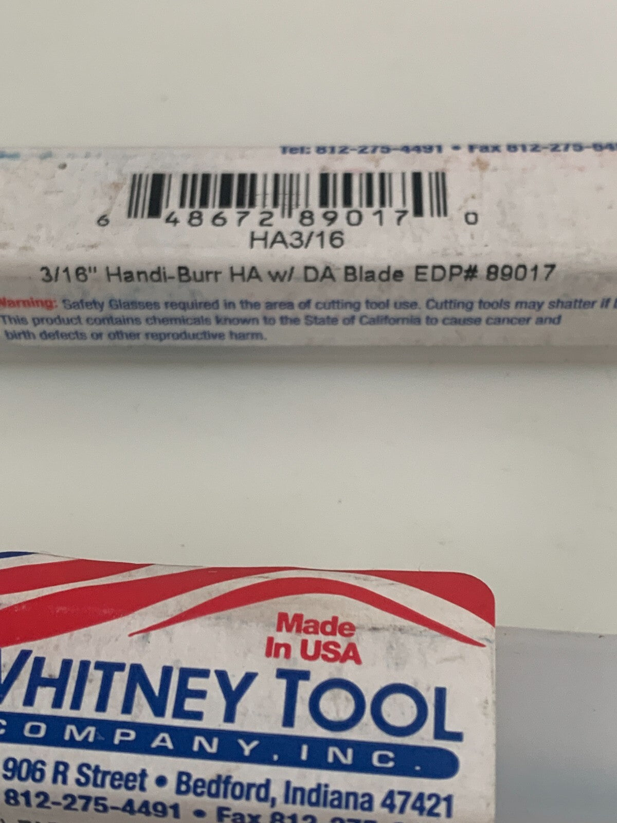 LOT OF 4 WHITNEY TOOL 3/16" HANDI BURR HA3/16
