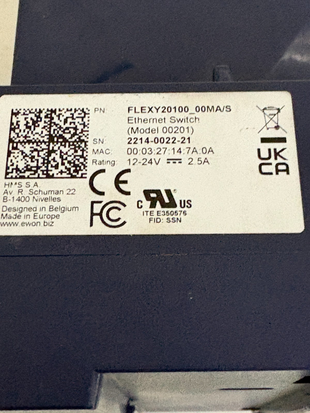 EWON ETHERNET SWITCH FLEXY 20100 00MA/S