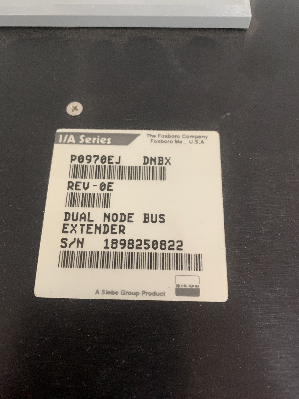 FOXBORO CO. I/A SERIES DUAL NODE BUS EXTENDER PO970EJ DNBX REV-OF W/CABLE
