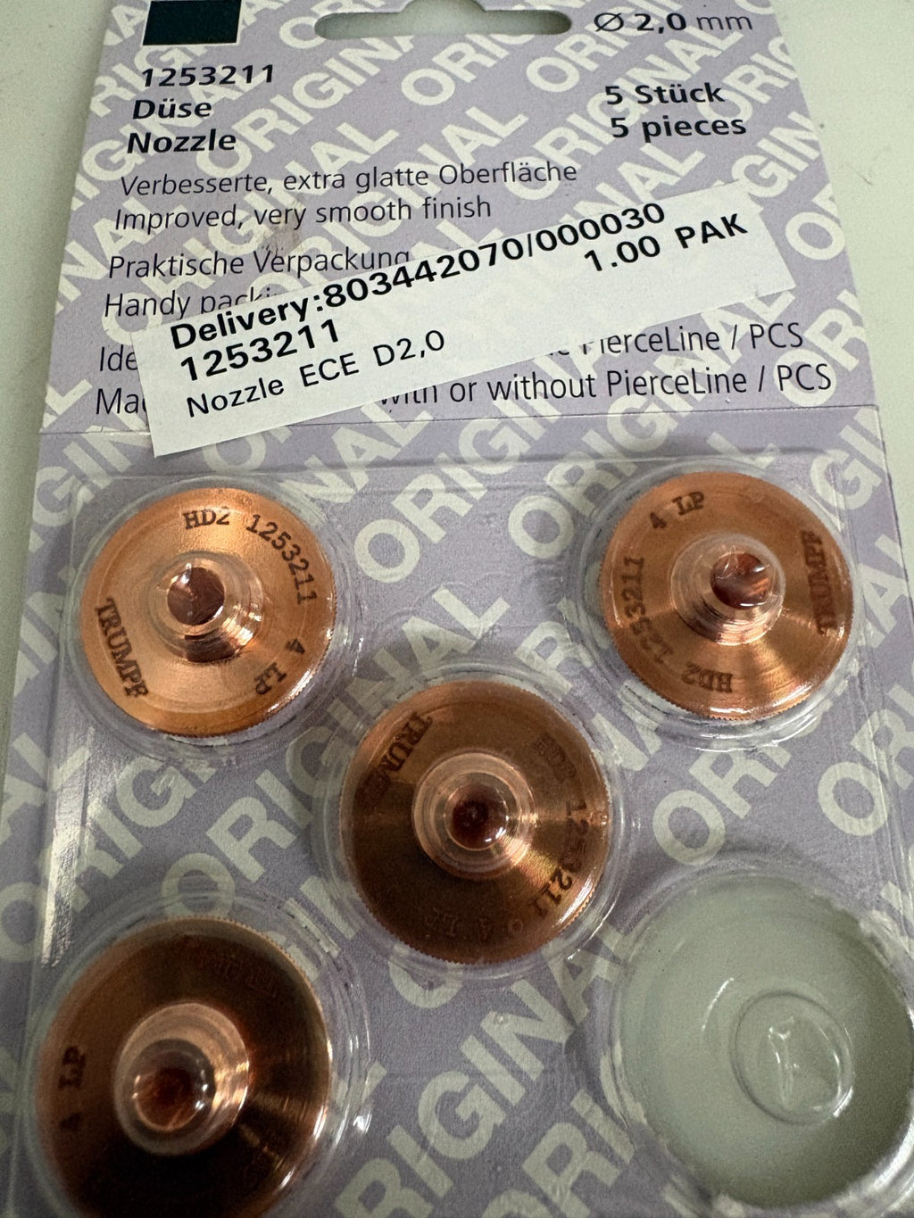 TRUMPF LASER NOZZLE MIX LOT OF 18