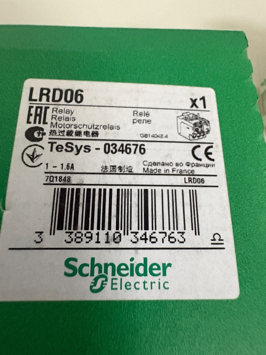 SCHNEIDER RELAY LRD 06 3