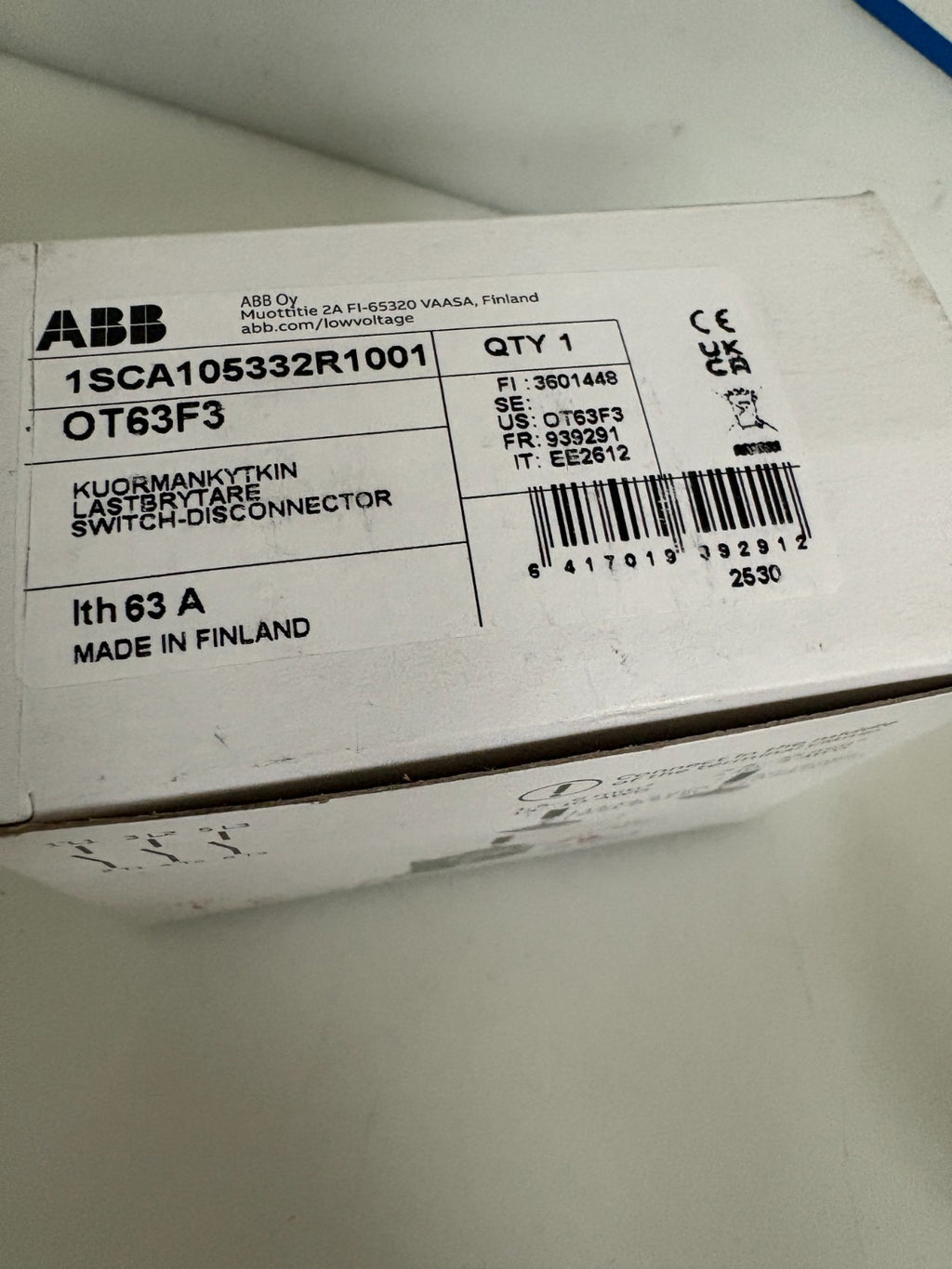 ABB SWITCH DISCONNECTOR 1SCA105332R1001