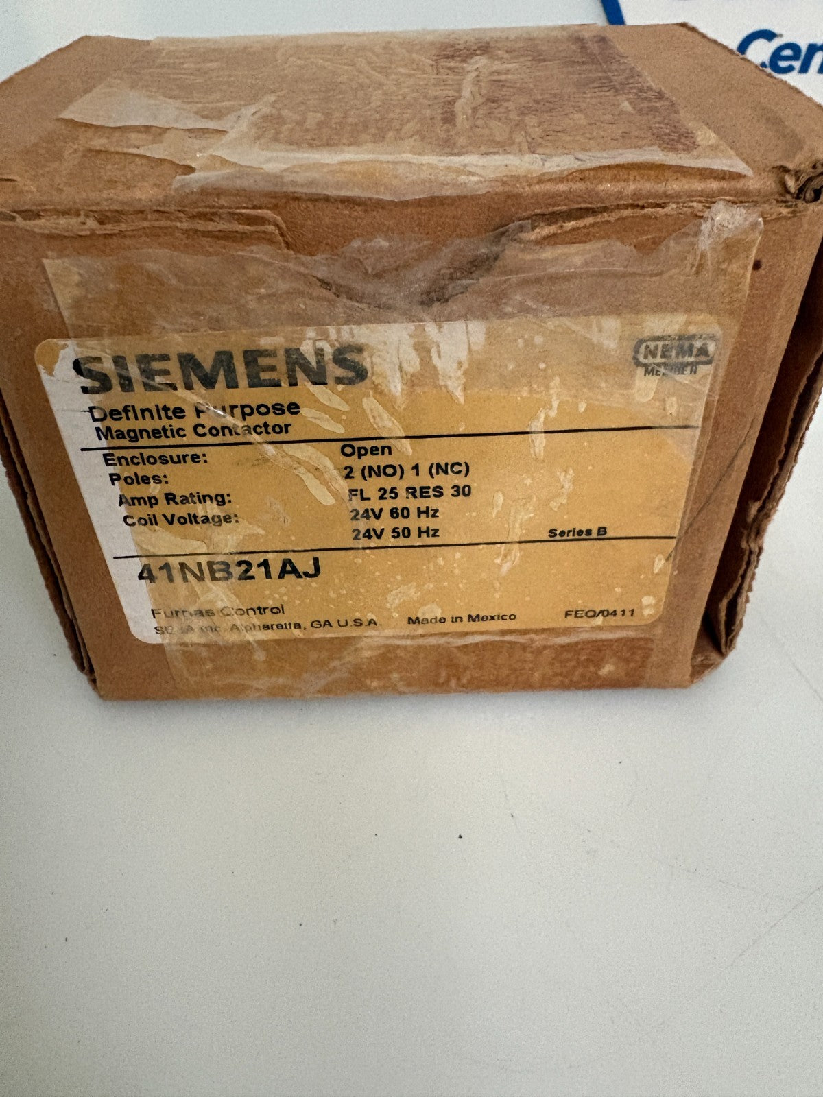 SIEMENS DEFINITE PURPOSE MAGNETIC CONTACTOR 41NB21AJ
