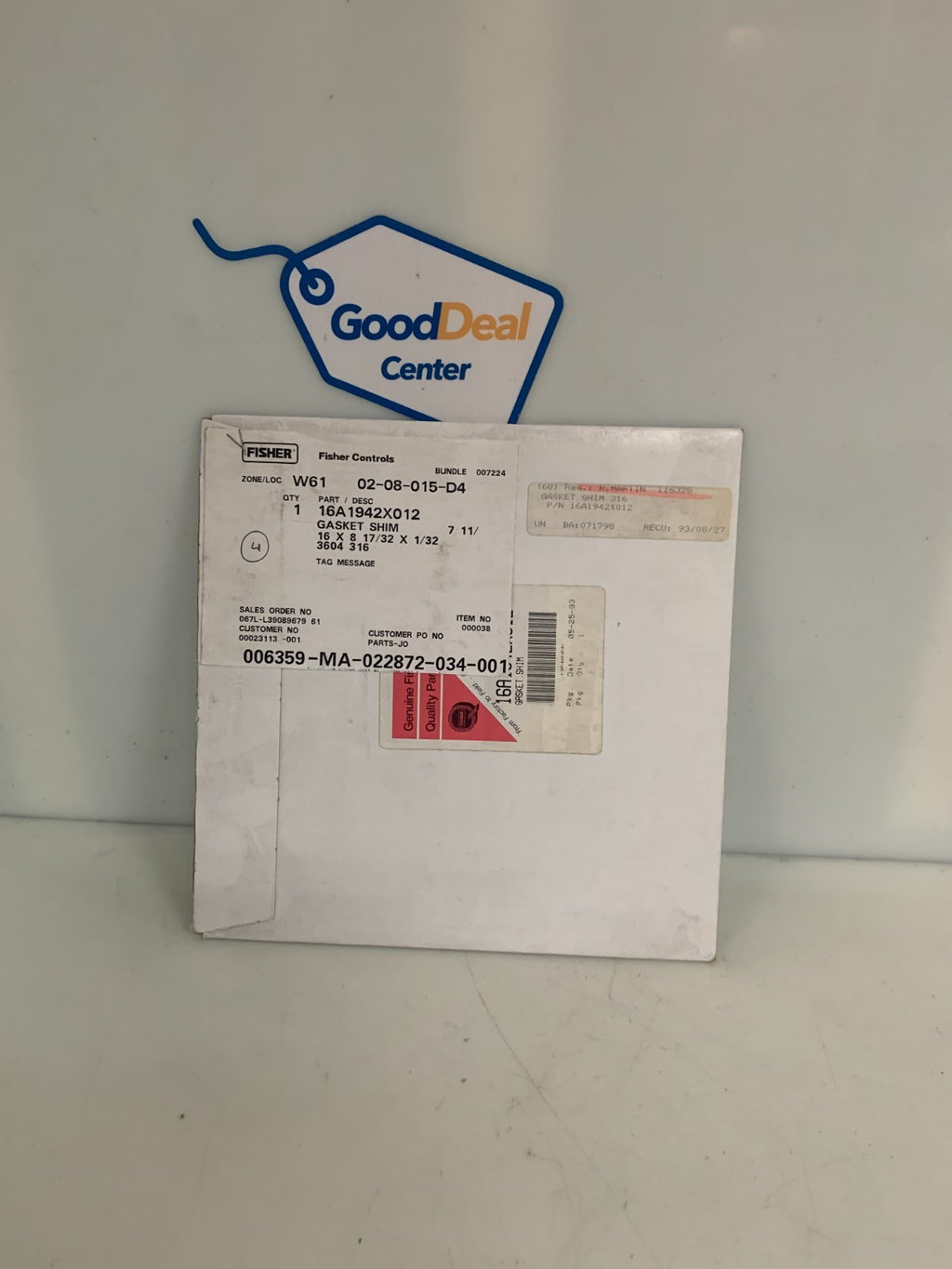 FISHER CONTROLS GASKET SHIM #16A1942X0120