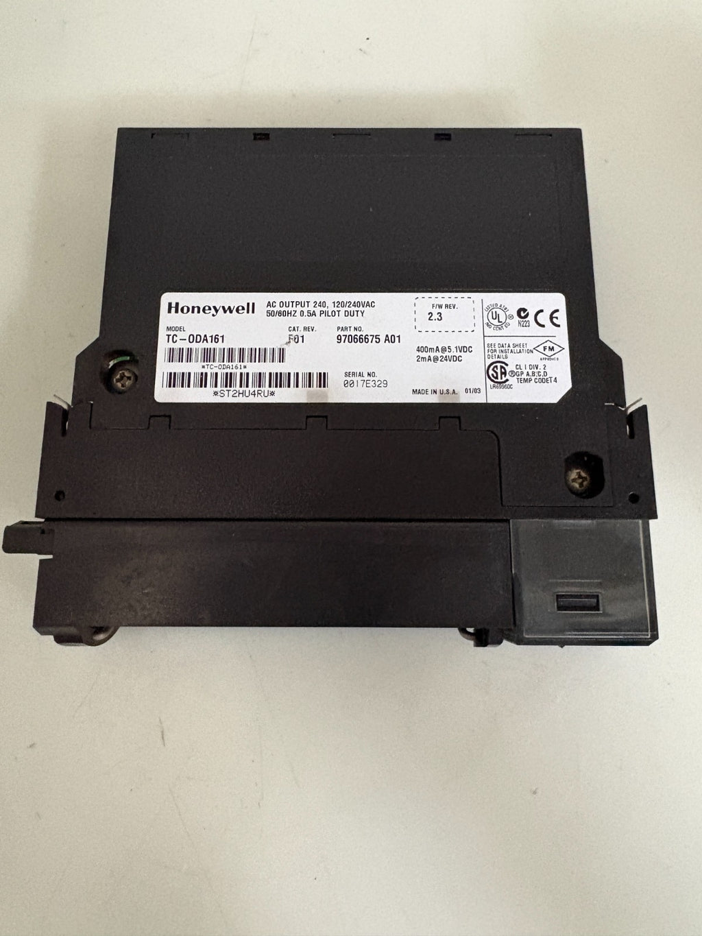 HONEYWELL AC OUTPUT PILOT DUTY TC-0DA161 F01 97066675 A01