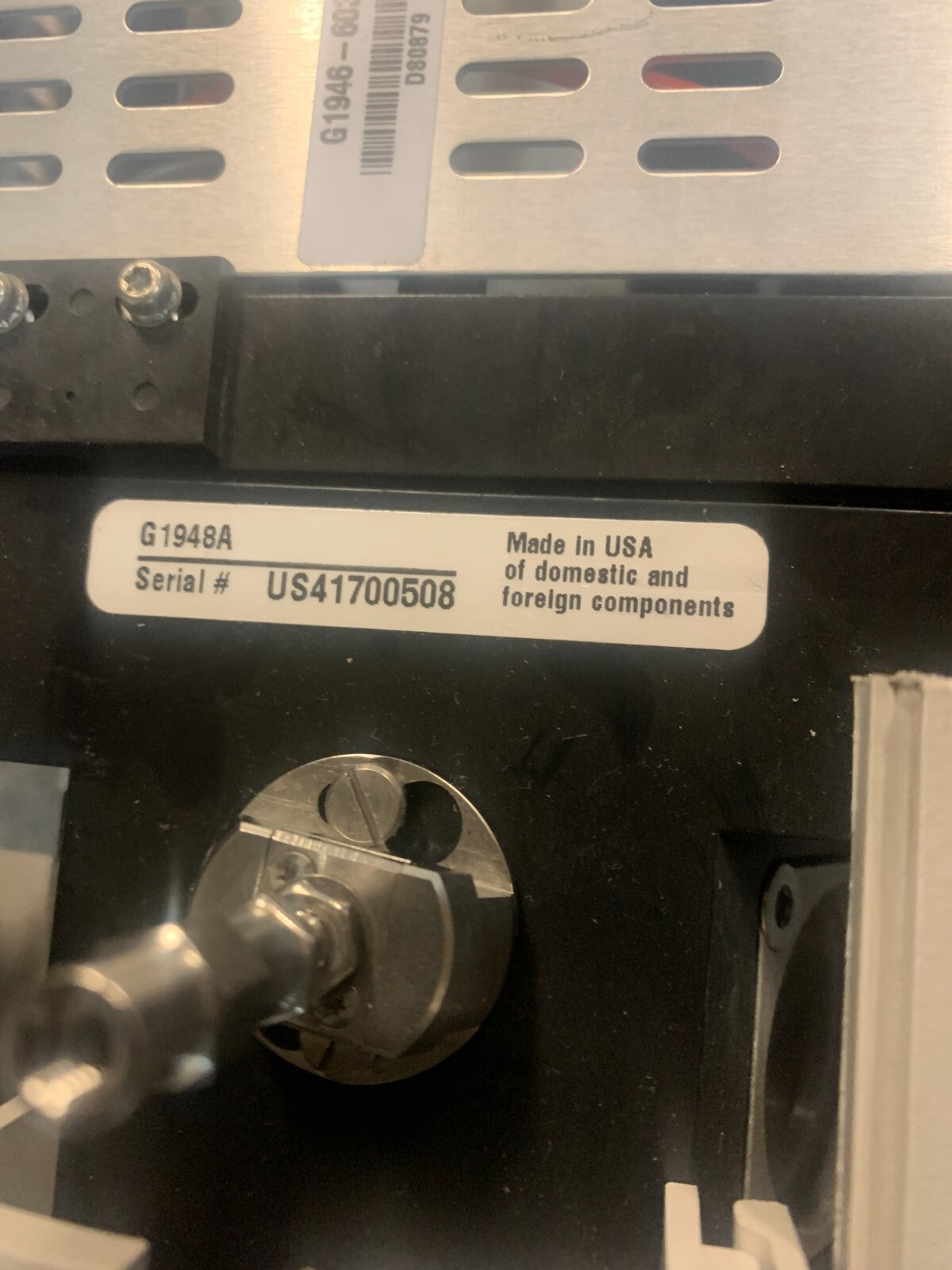 AGILENT Source Unit  w/Vacuum Assembly & AGILENT  Electro Spray Ion Source3