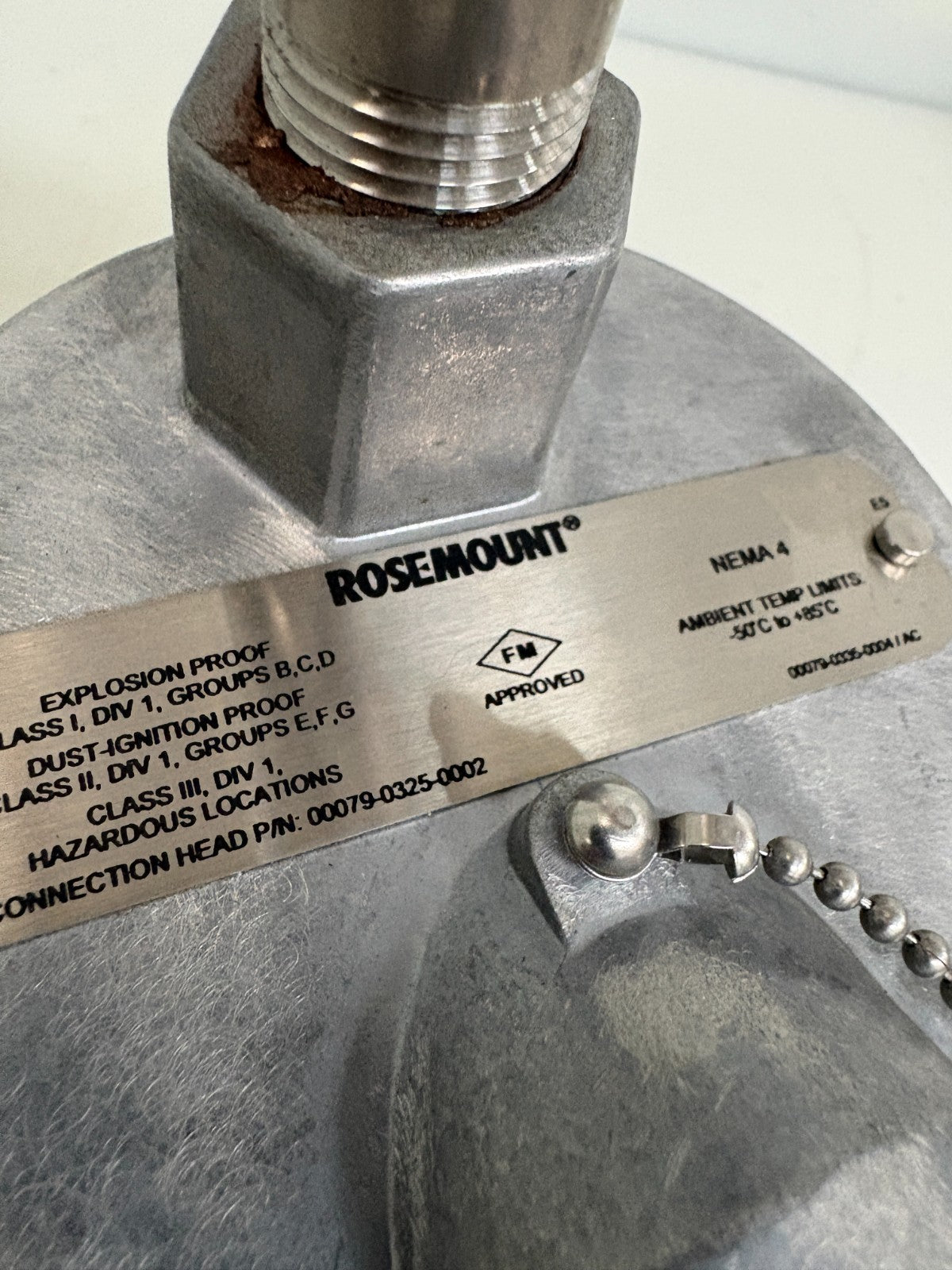 ROSEMOUNT EXPLOSION PROOF CONNECTION HEAD 00079-0325-00022