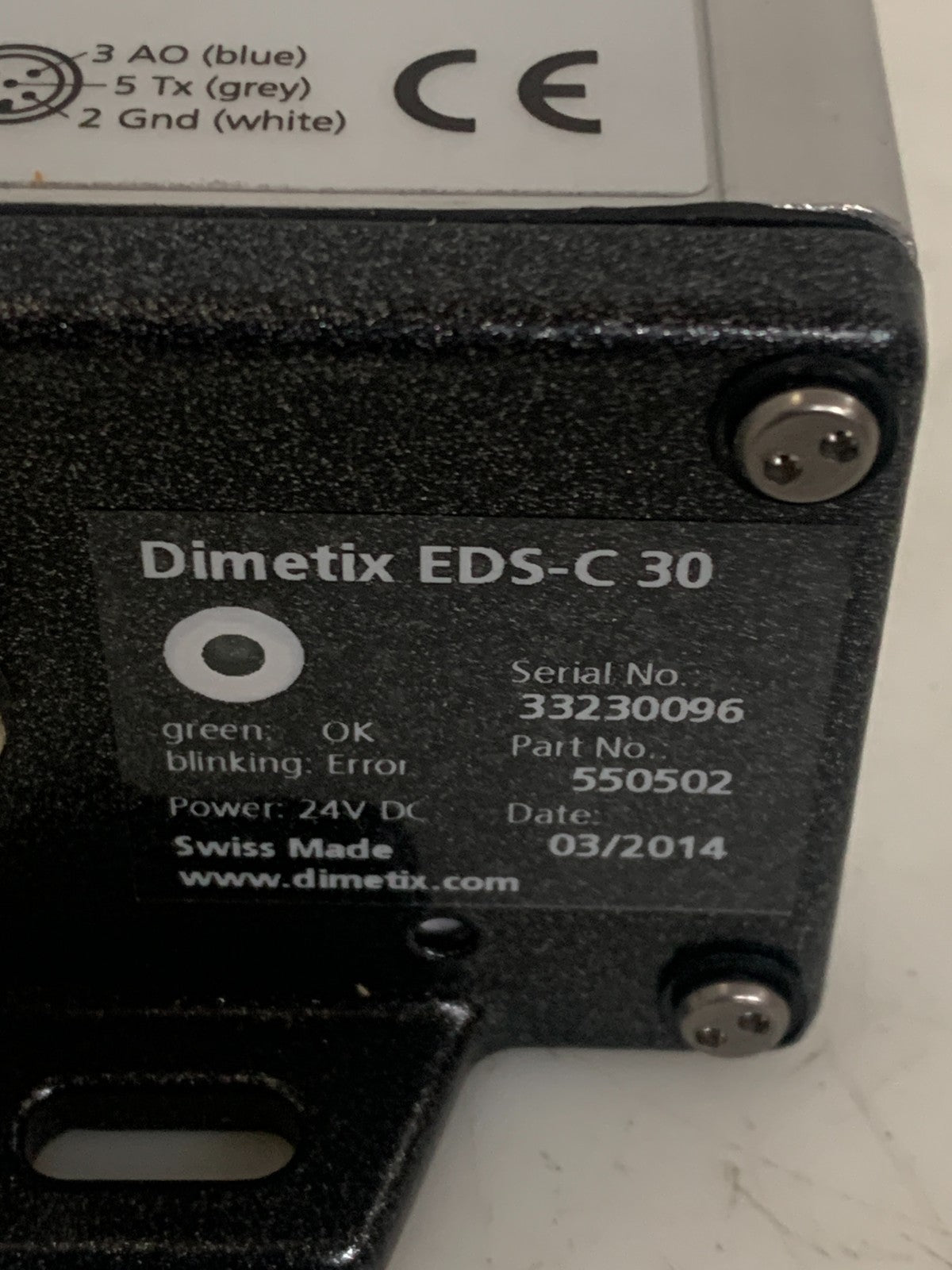 DIMETIX REMOTE LASER RANGEFINDER DISPLACEMENT SENSOR EDS-C30