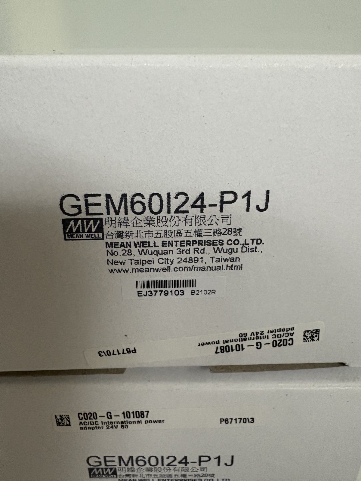 LOT OF 4 MEAN WELL POWER SUPPLY 60W GEM 60I24-P1J2