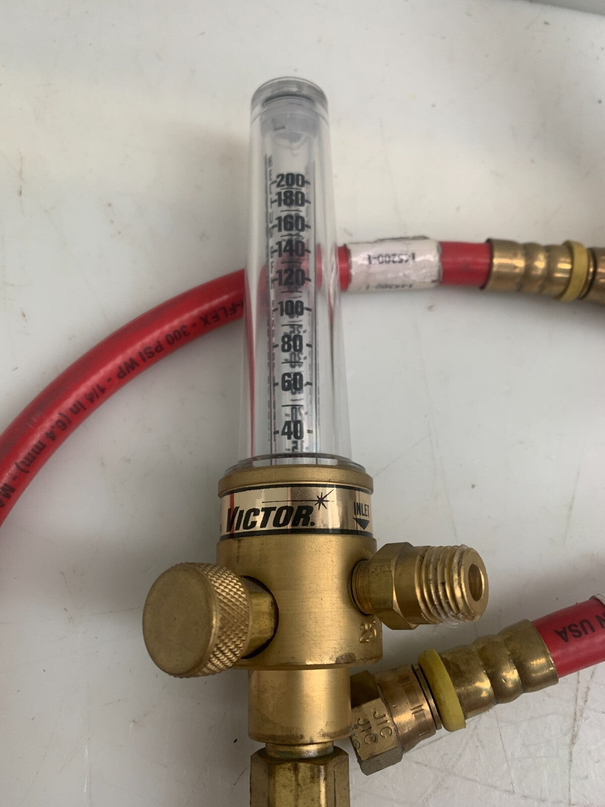 Lot of 2 Victor FM157 AB Flow Meter 25Psig w/hose