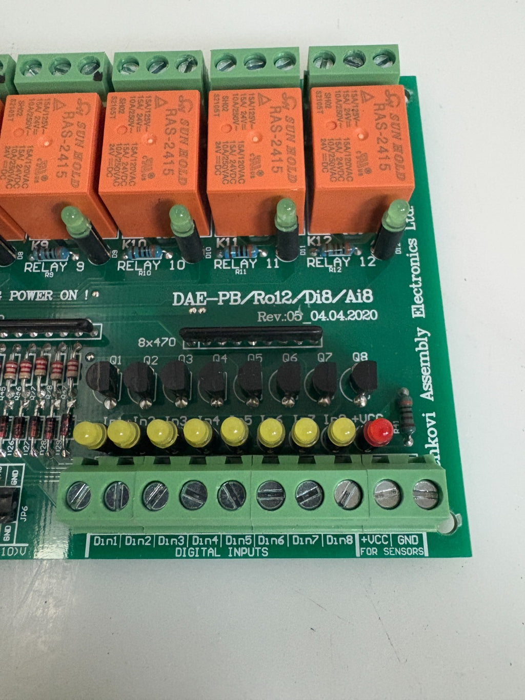 DENKOVI ASSY ELECTRONICS ETHERNET 12 WAY OUTPUT 16 INPUT MODULE BOARD DAE-PB/R01
