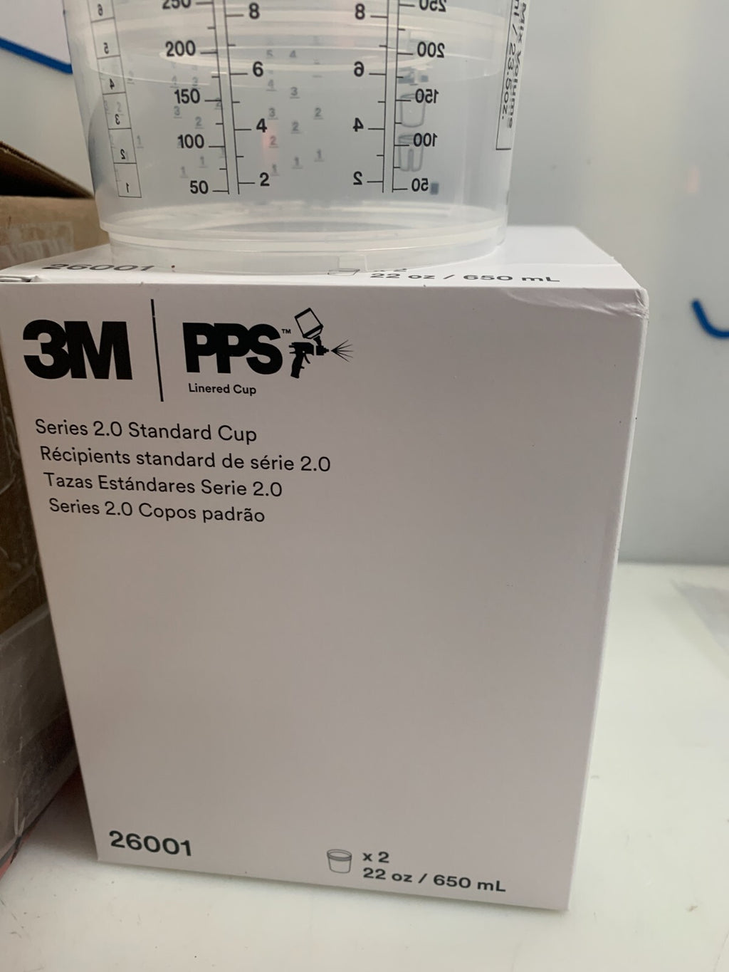 3M Spray Gun Cup 22 OZ # 26001 Pack of 8 New in box