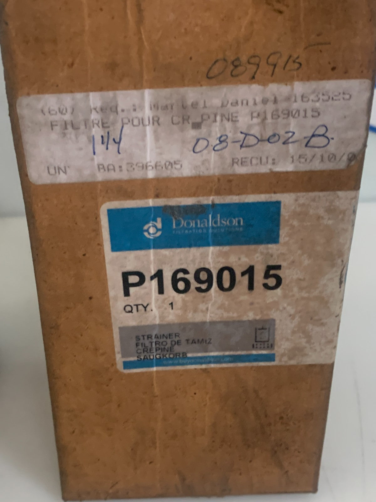 DONALDSON OIL FILTER, STRAINER #P1690153