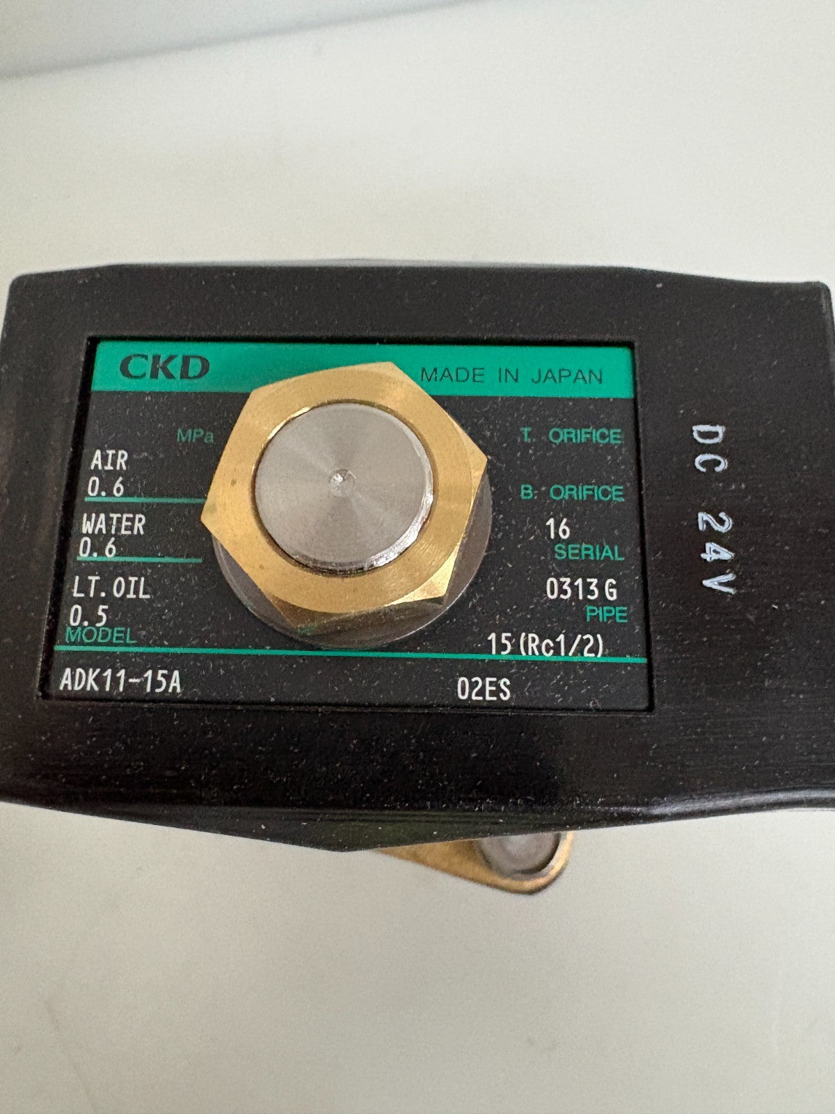CKD SOLENOID VALVE ADK11-15A-02ES-DC24V