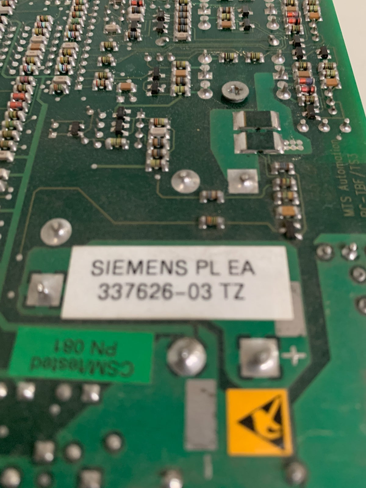 SIEMENS PLEA CUSTOM SERVO MOTOR BOARD 337626-03TZ