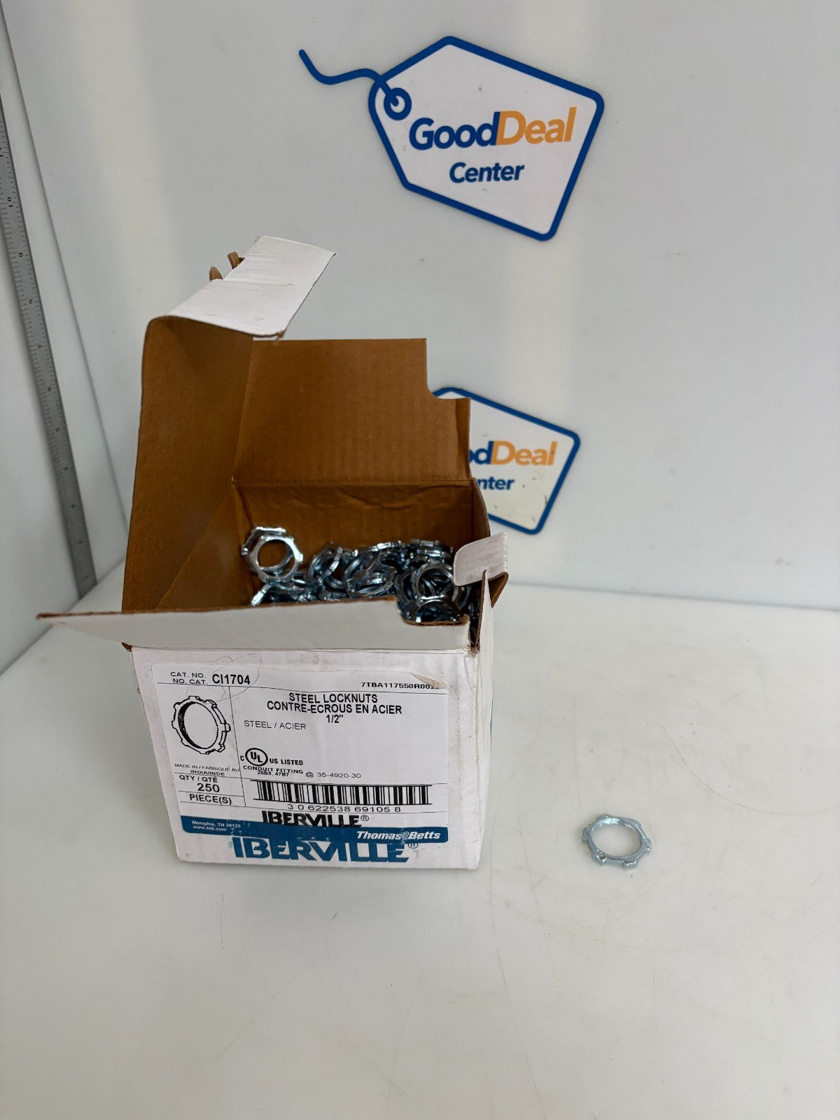 ABB THOMAS & BETTS STEEL 1/2" LOCKNUTS CI1704 250 IN BOX0