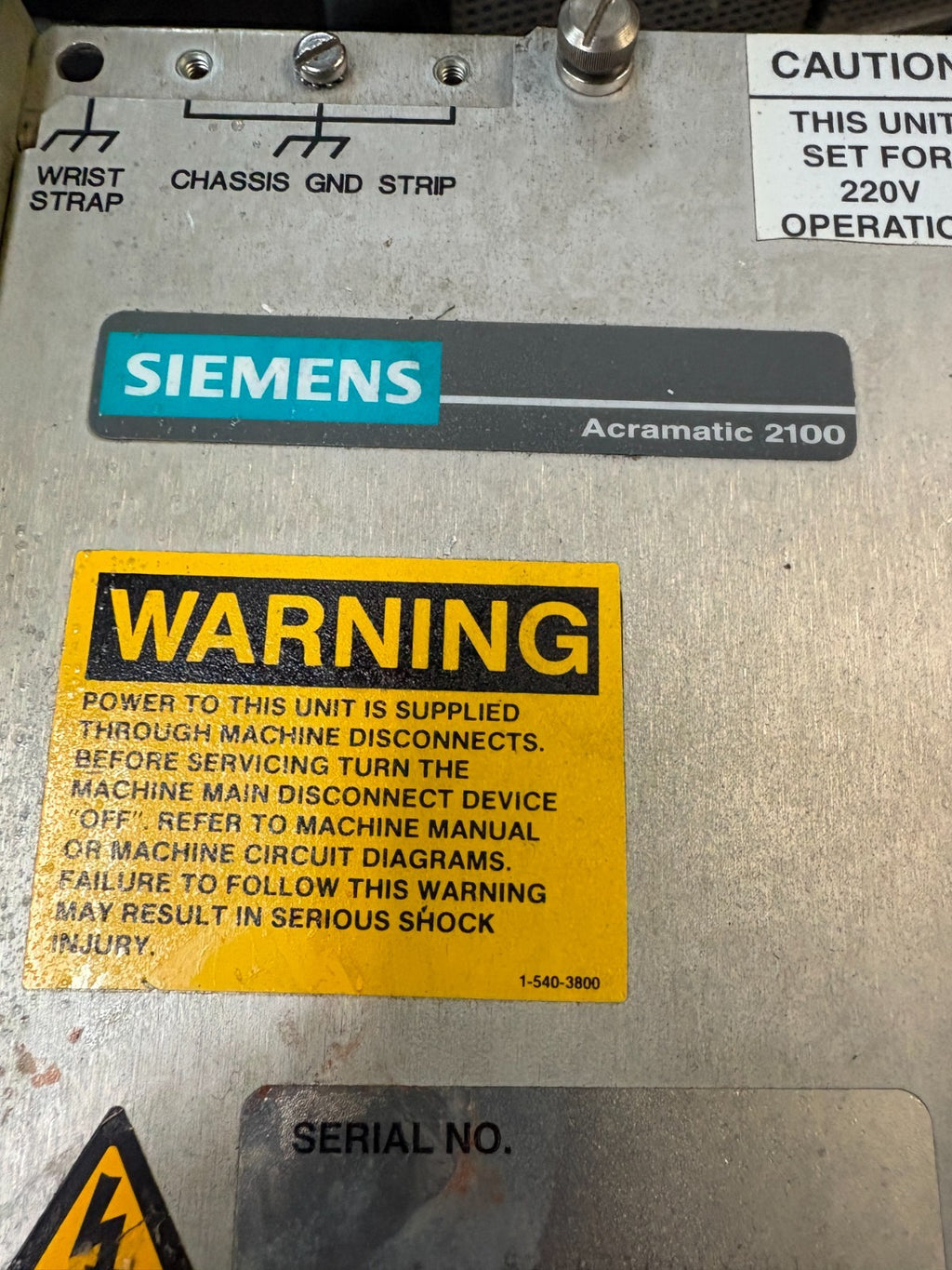SIEMENS ACRAMATIC 2100 CONTROLLER