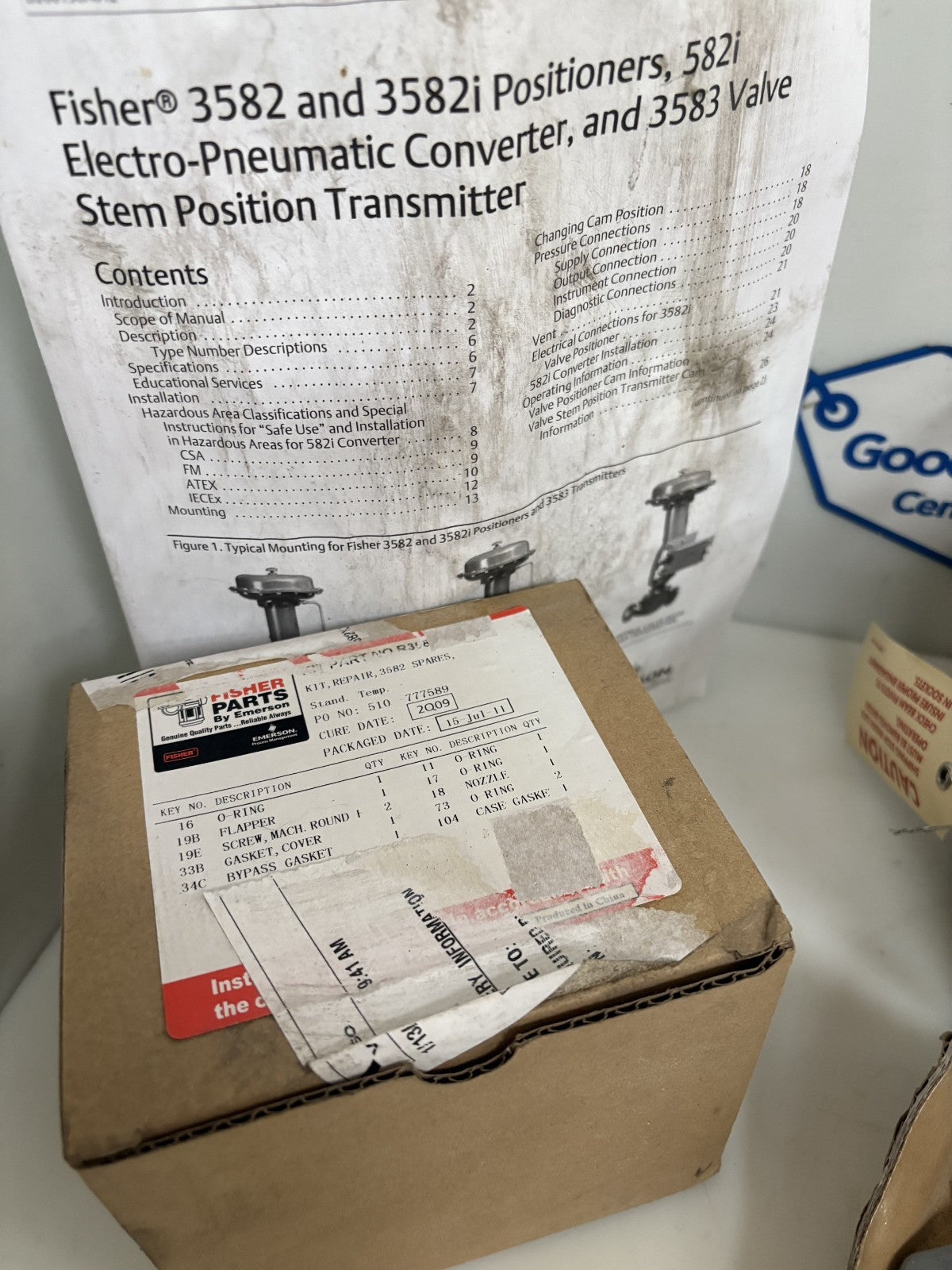 FISHER CONTROLS VALVE POSITIONER 3582