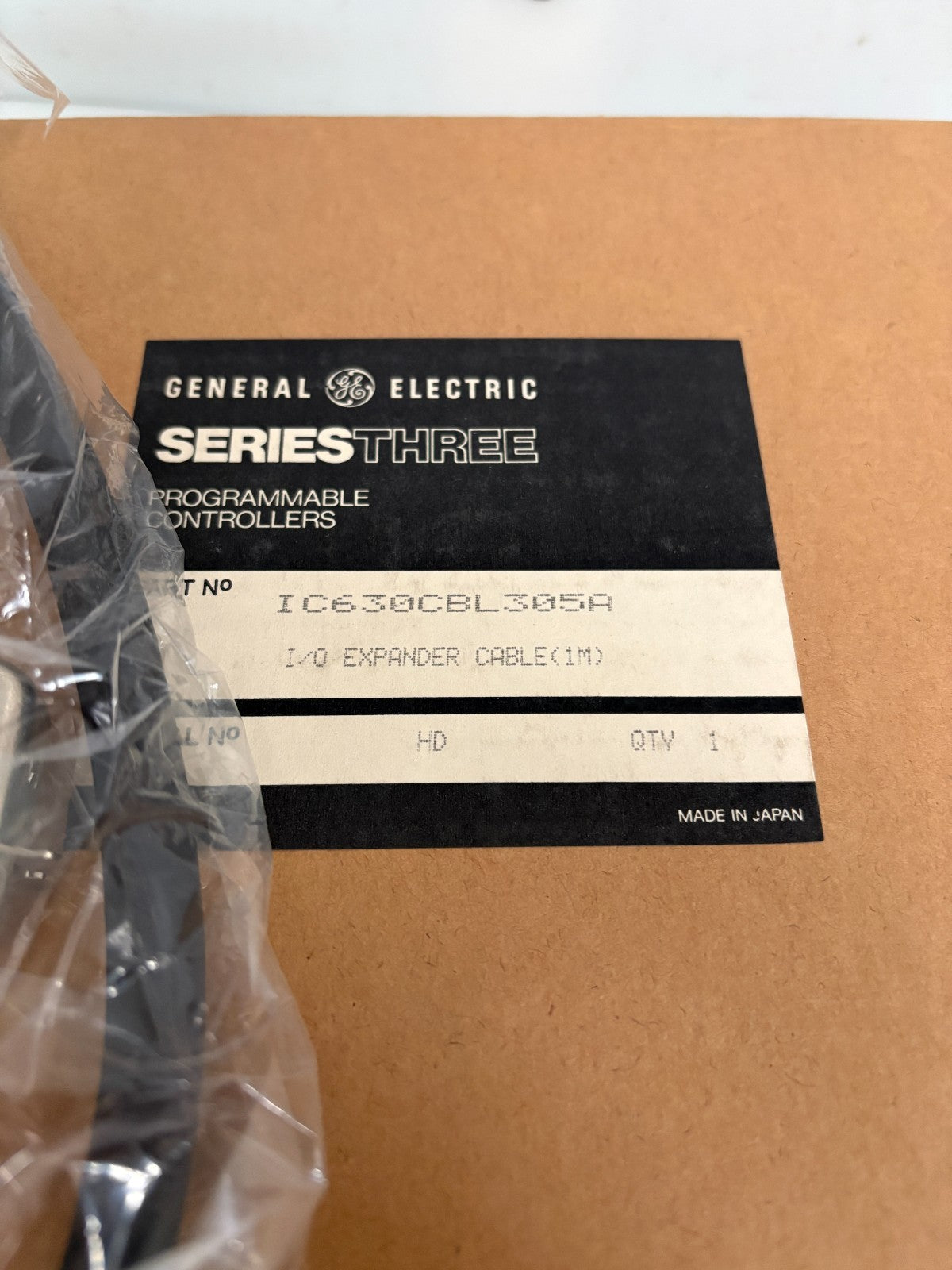GENERAL ELECTRIC SERIES THREE I/O EXPANDER CABLE 1M 1C630CBL305A