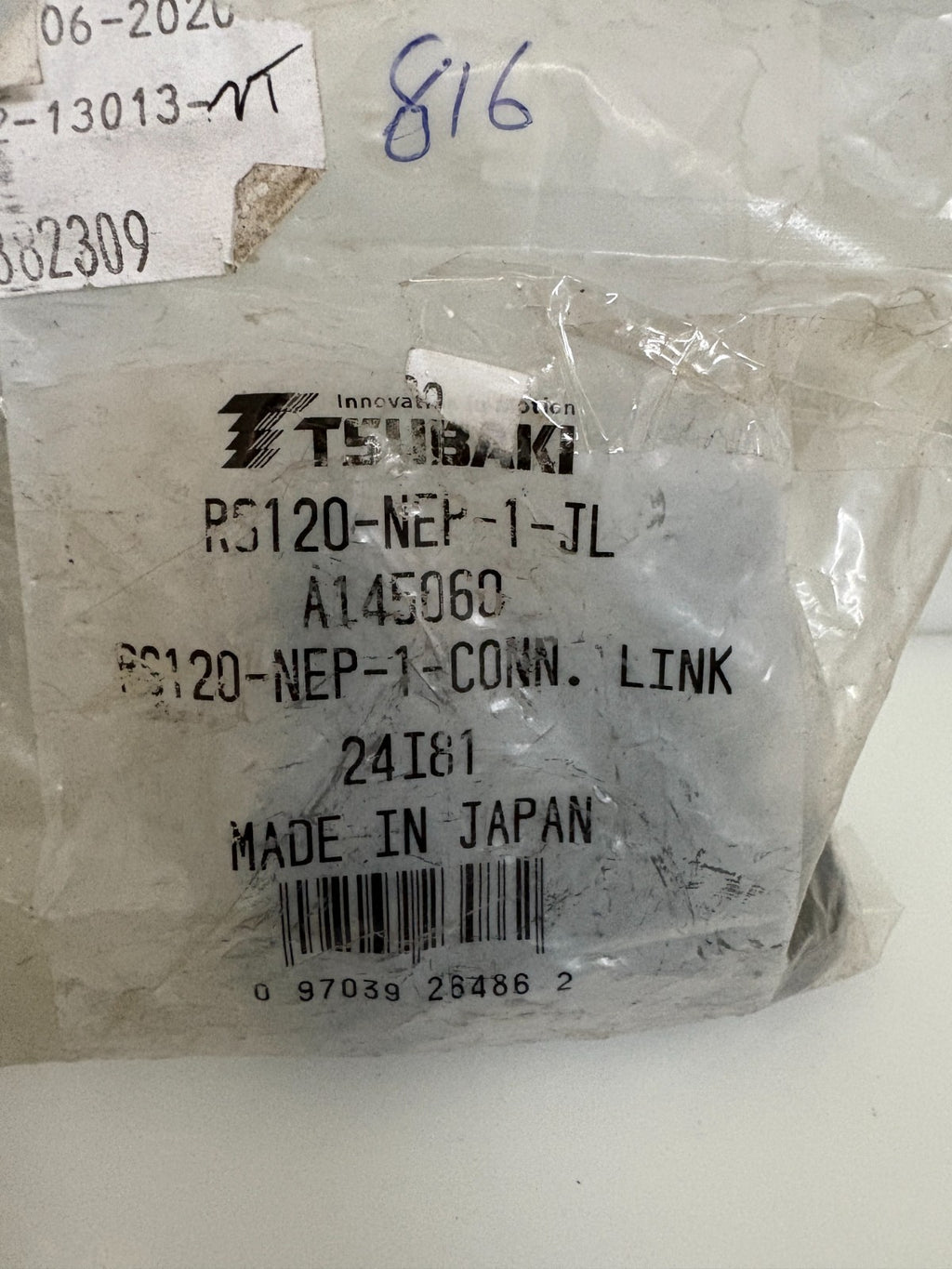 LOT OF 2 TSUBAKI CONNECTING LINK RS120-NEP-1-JL